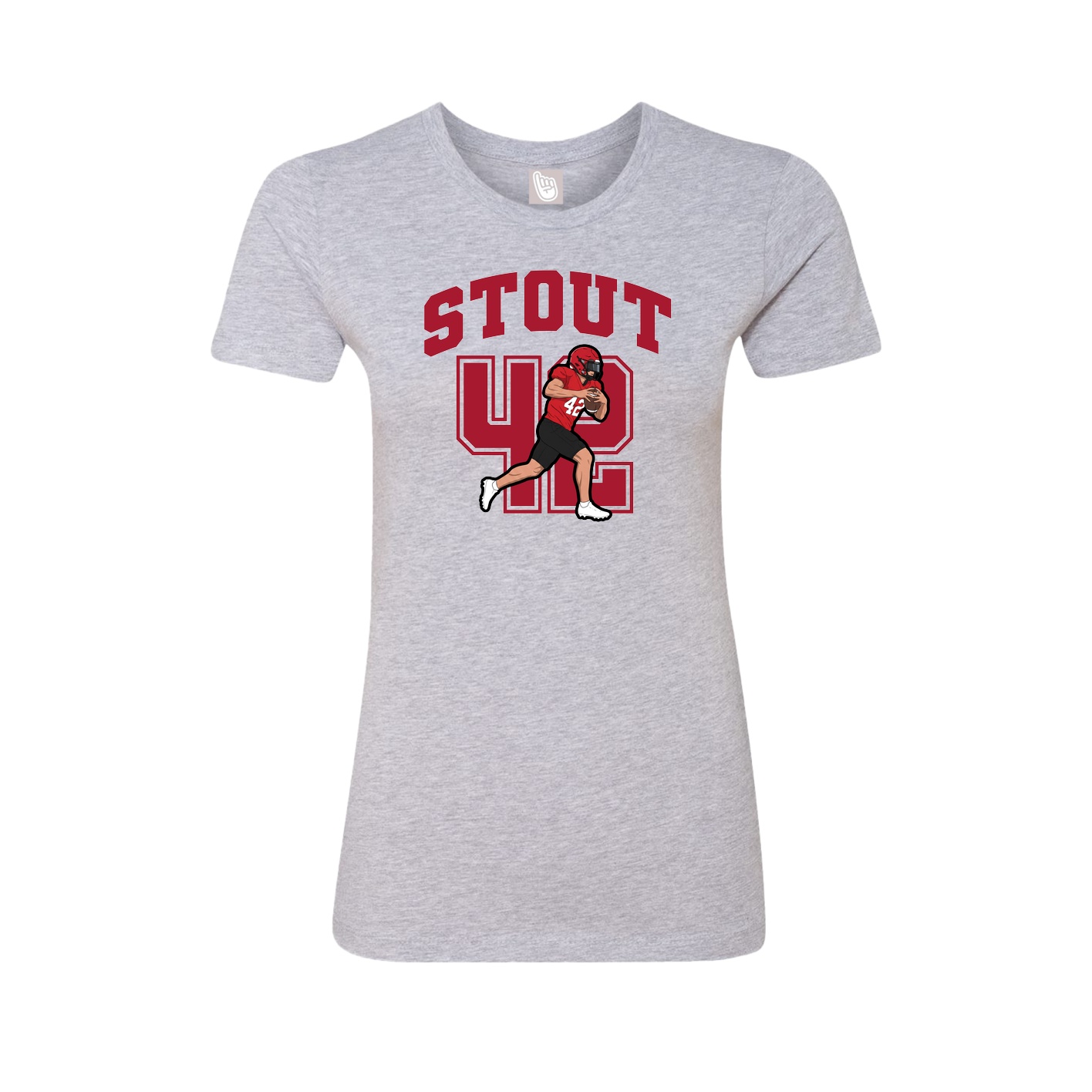 Fitted Women's Tee — Number in Grey