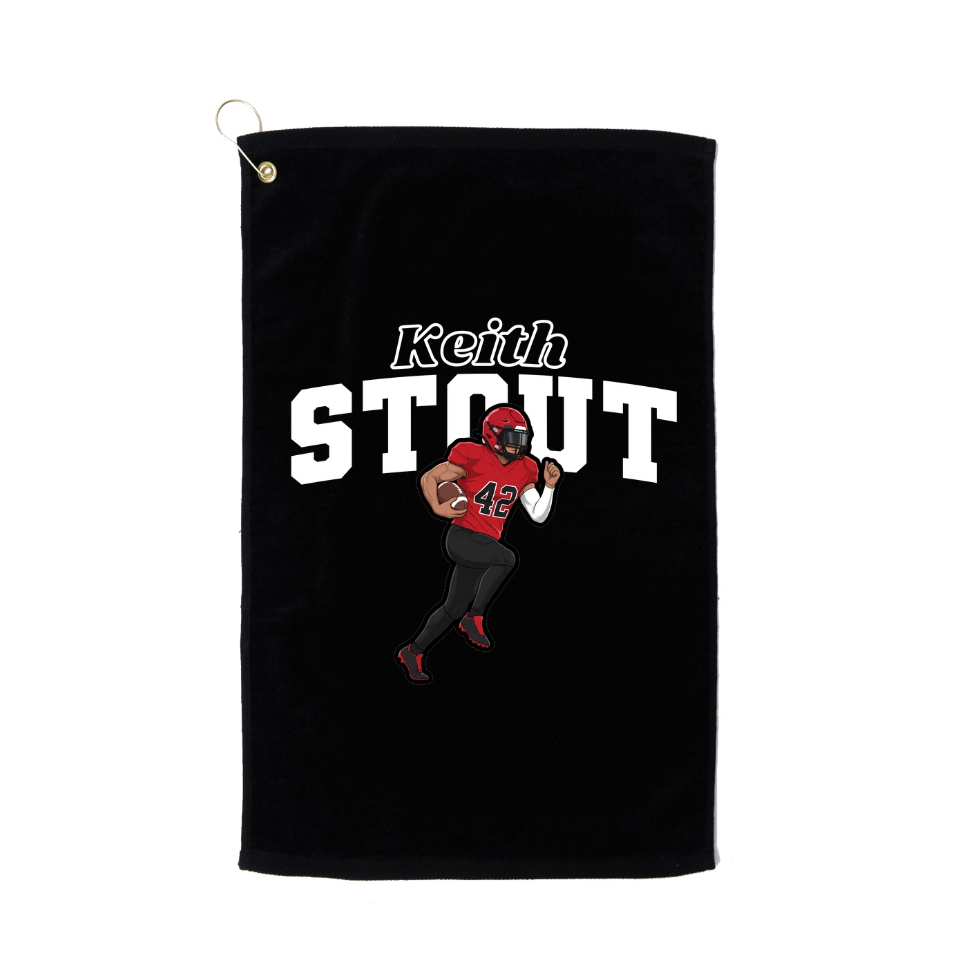 Golf Towel — Name Arch in Black