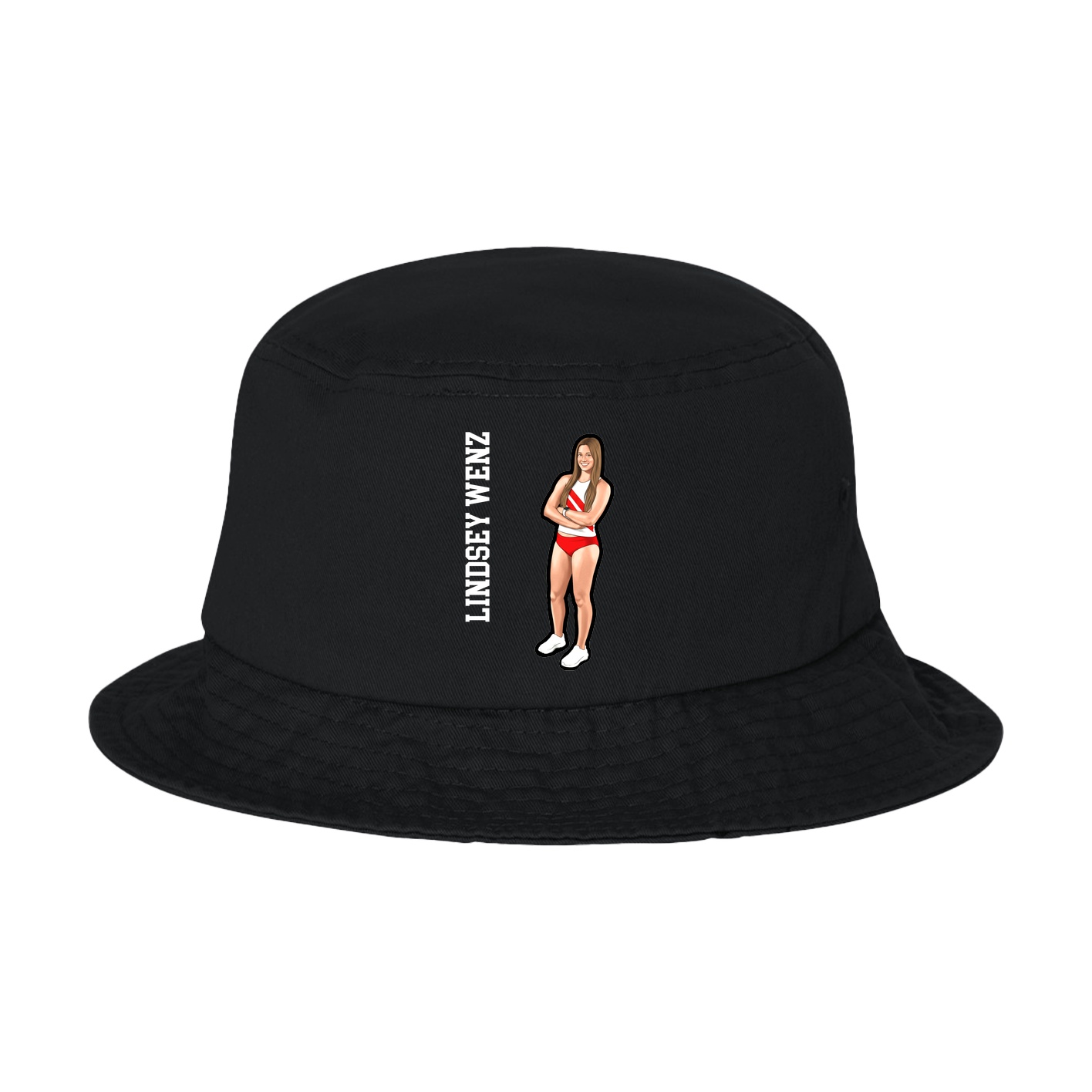 Bucket Cap — Name Vertical in Black