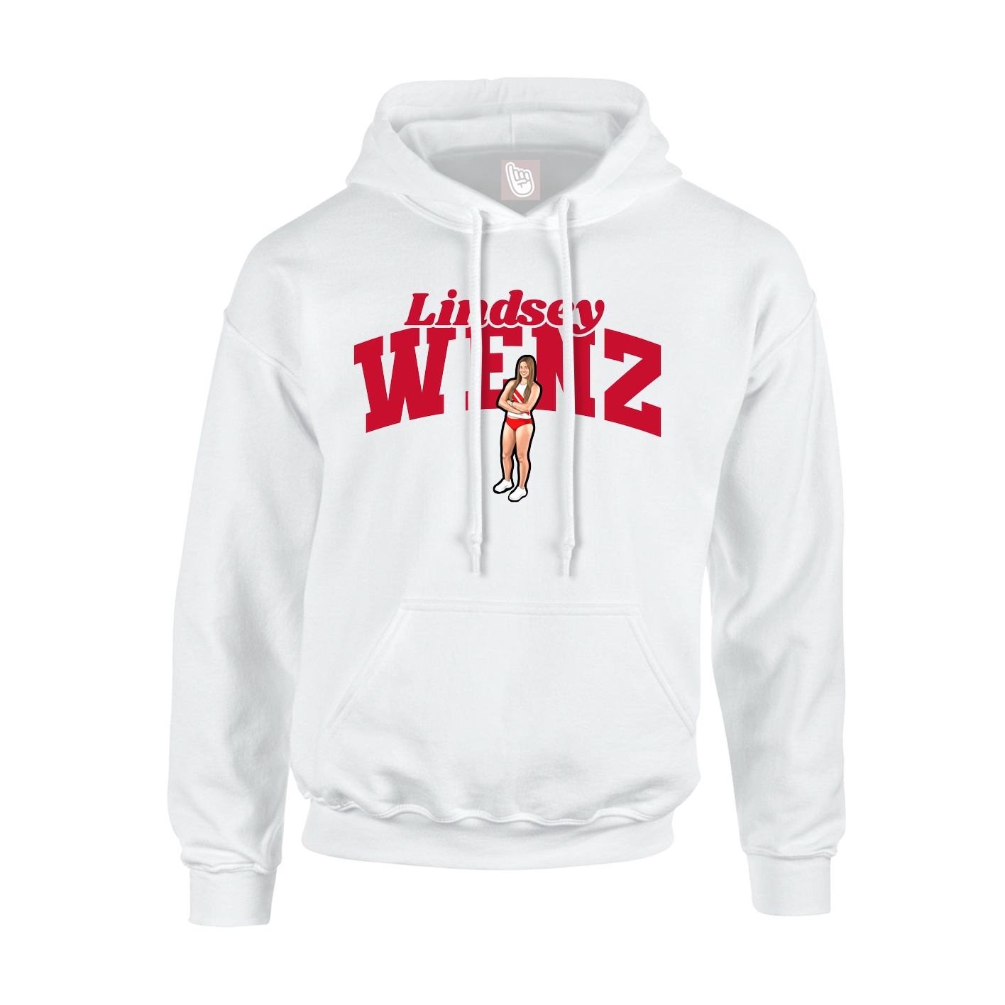 Hoodie — Signature Arch in White