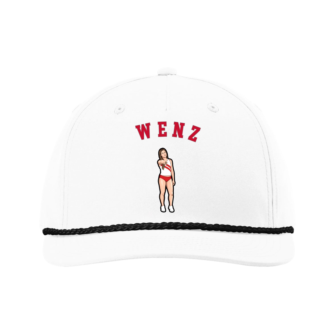 Five-Panel Classic Rope Cap — Shirsey Arch in White