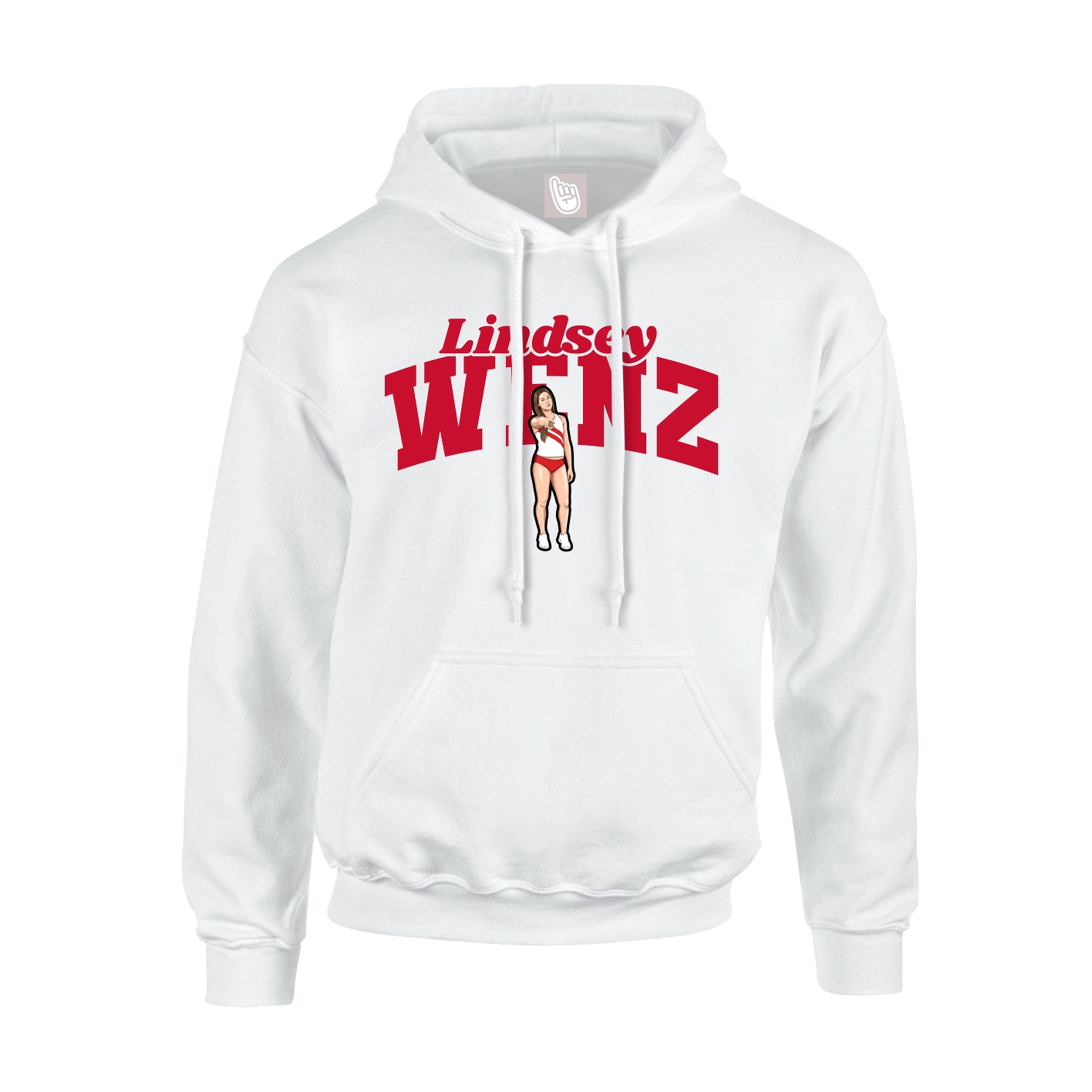 Youth Hoodie — Signature Arch in White