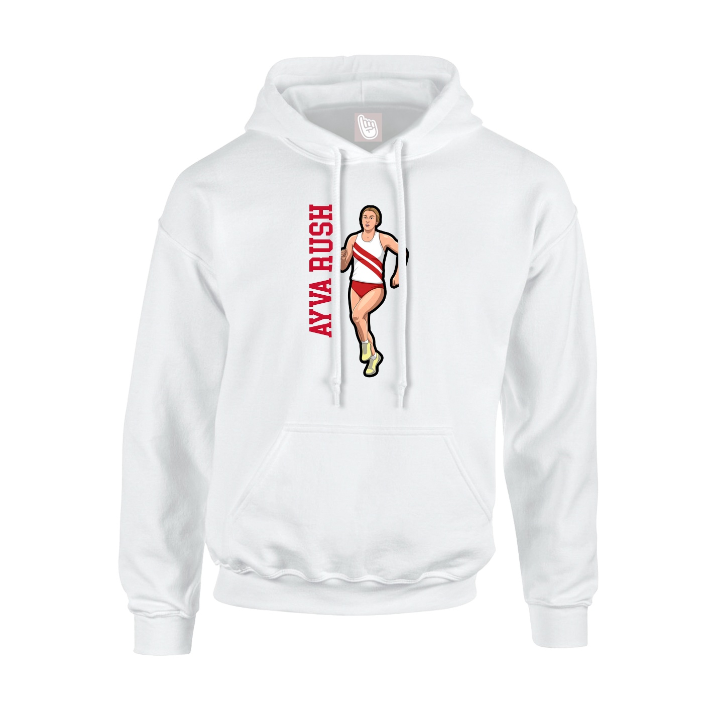 Hoodie — Name Vertical in White