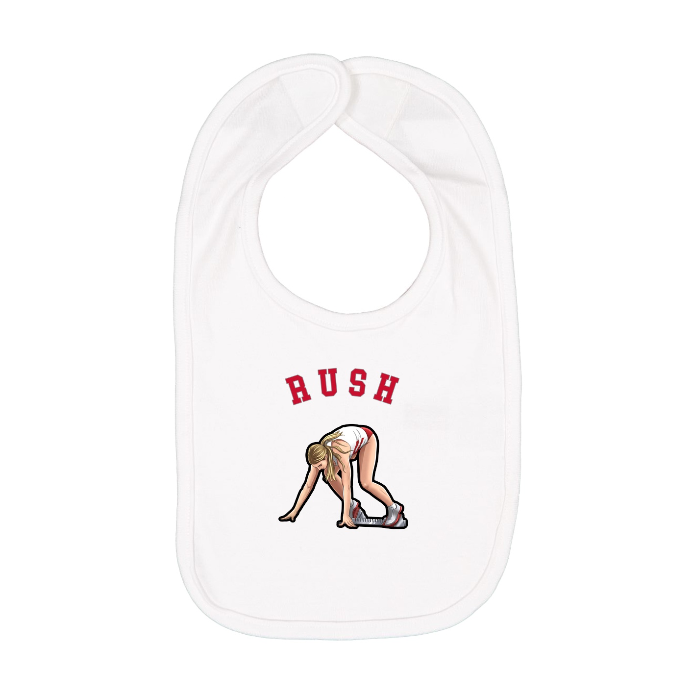 Infant Bib — Shirsey Arch in White
