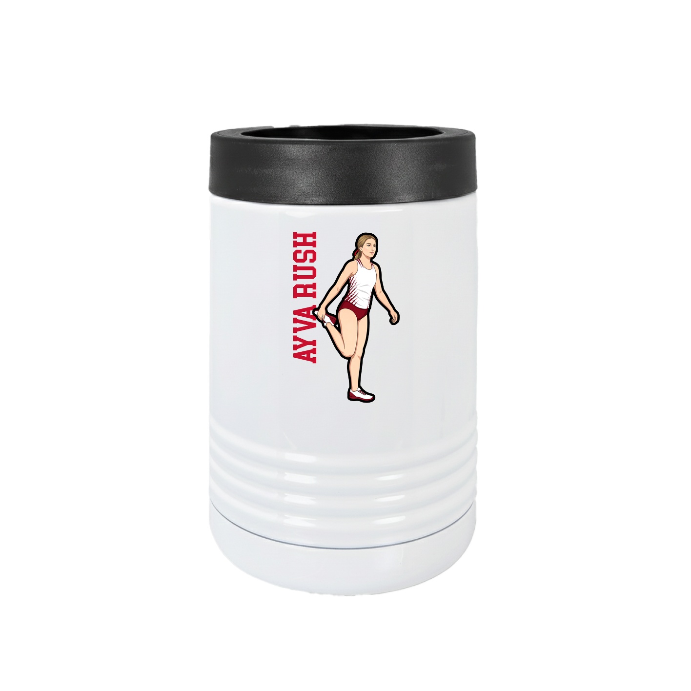 Beverage Holder — Name Vertical in White