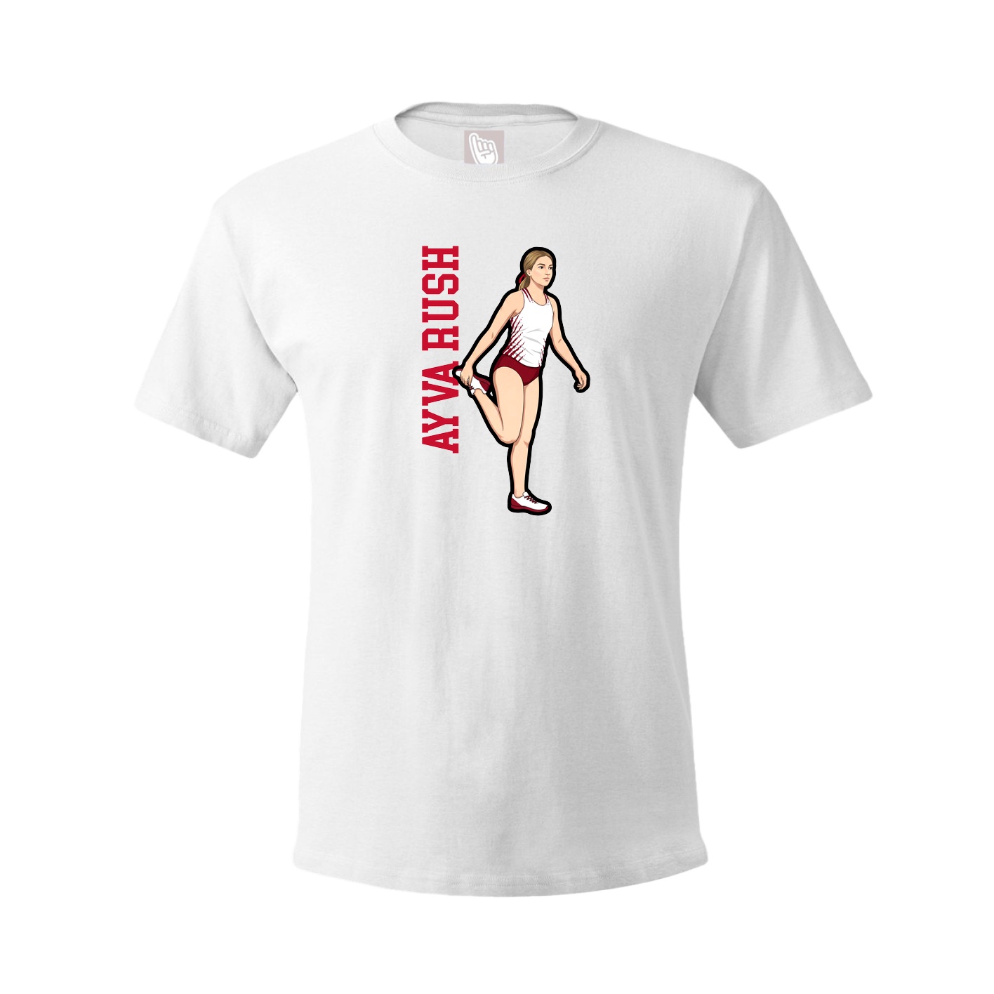 Tee — Name Vertical in White