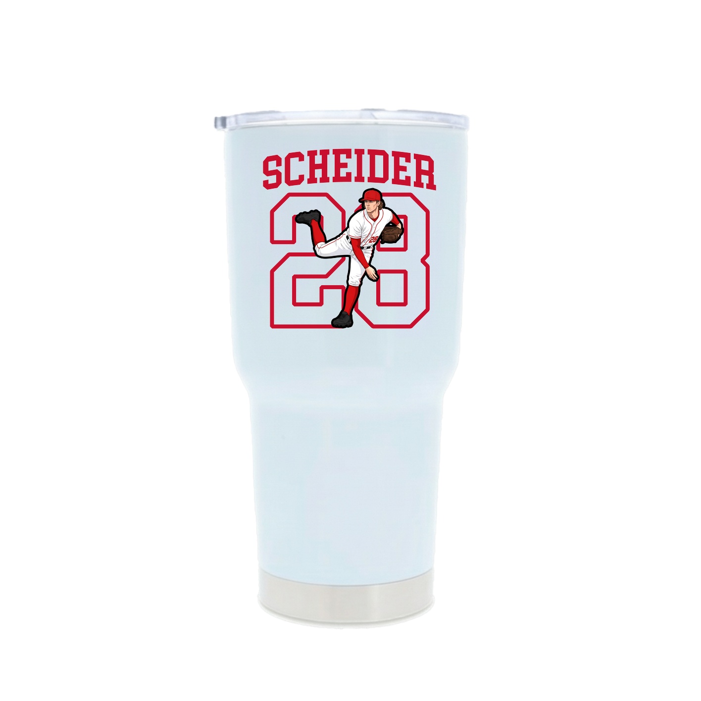 30oz Stainless Steel Tumbler — Shirsey in White
