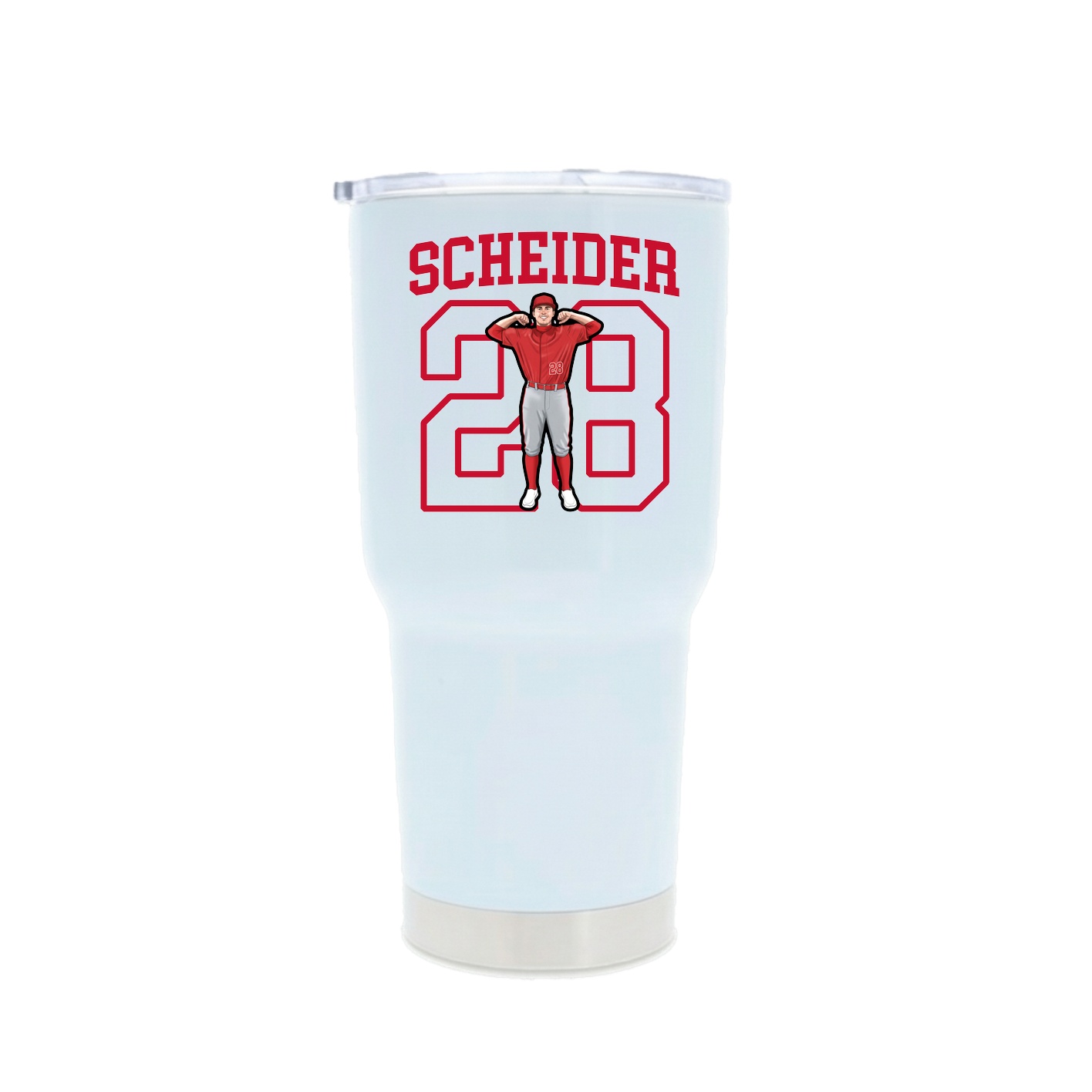 30oz Stainless Steel Tumbler — Shirsey in White