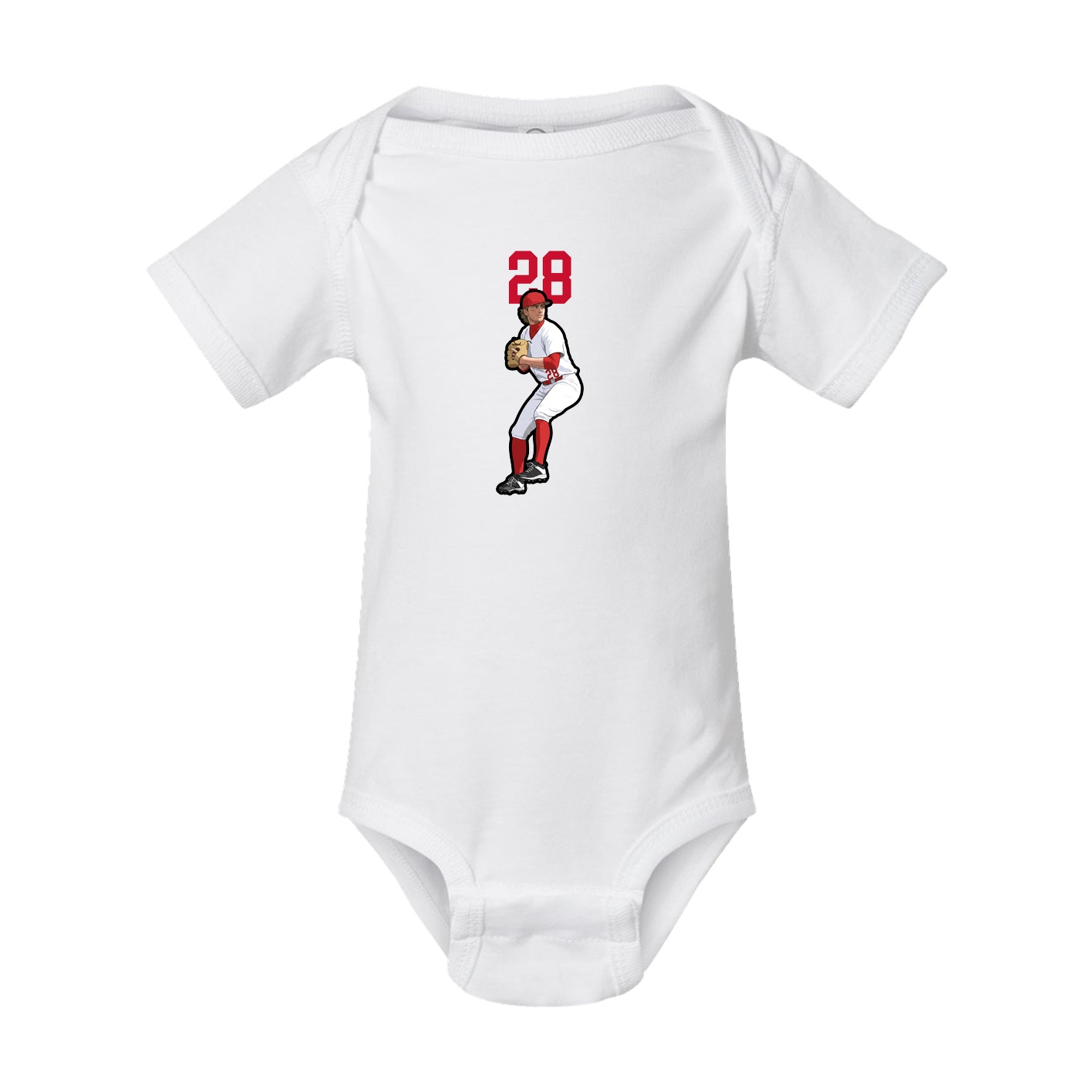 Baby Onesie — Number Top in White