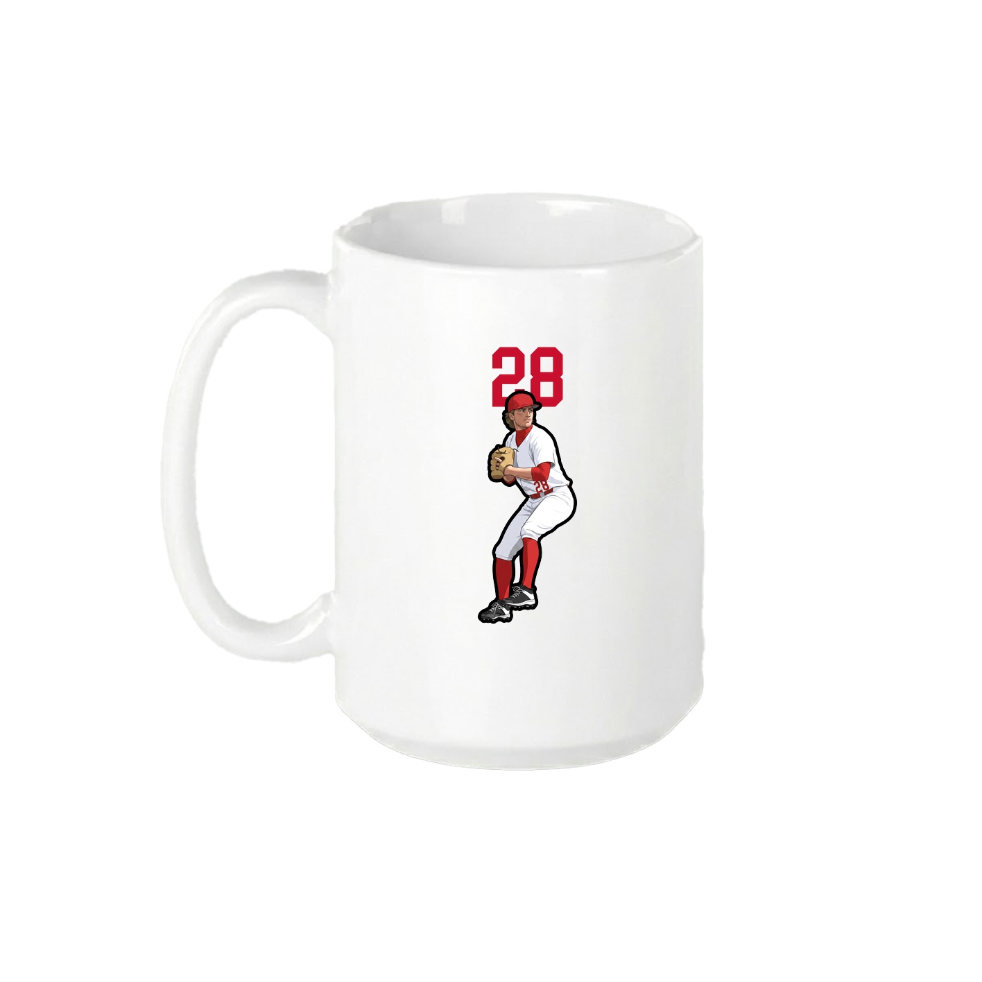 15oz Coffee Mug — Number Top in White