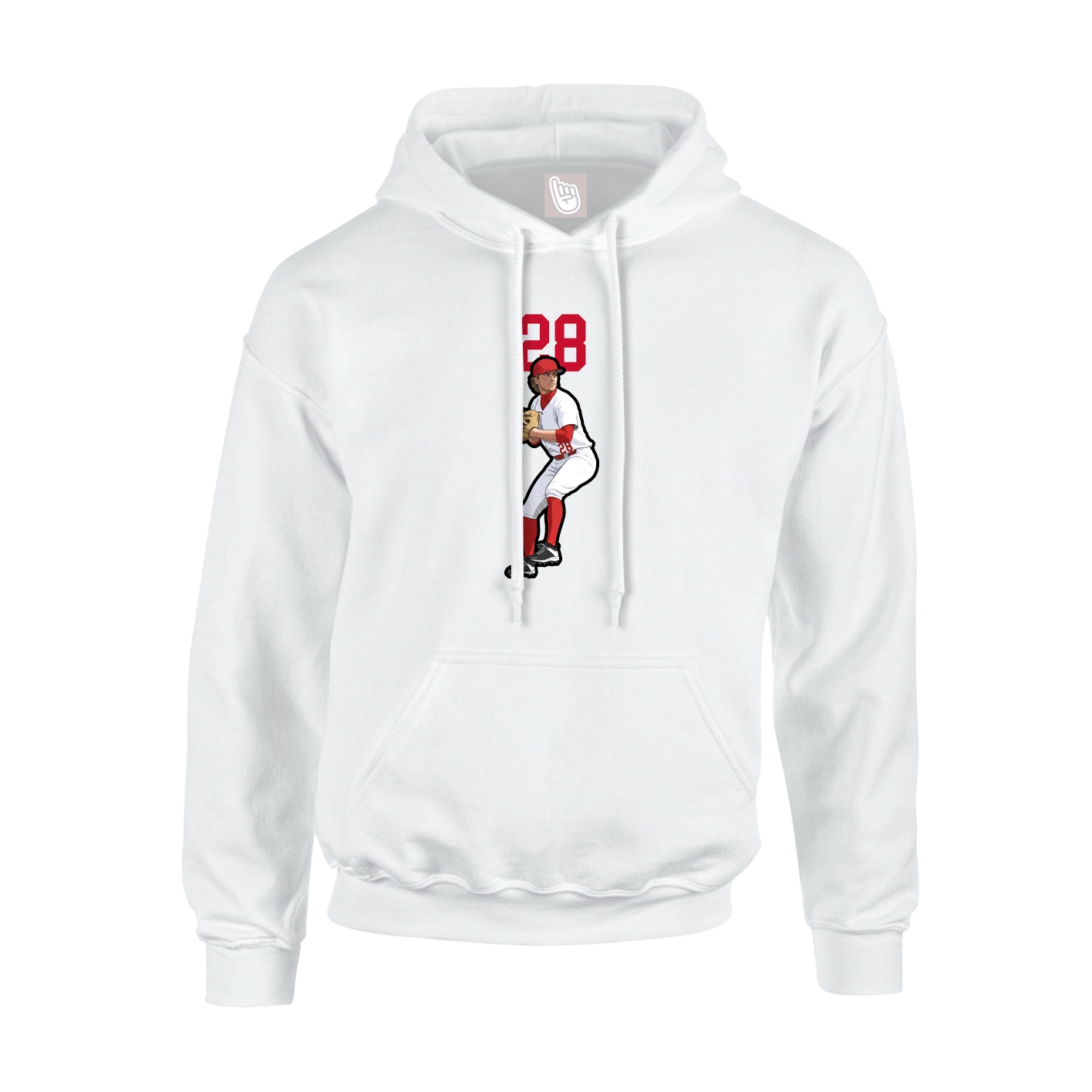 Hoodie — Number Top in White