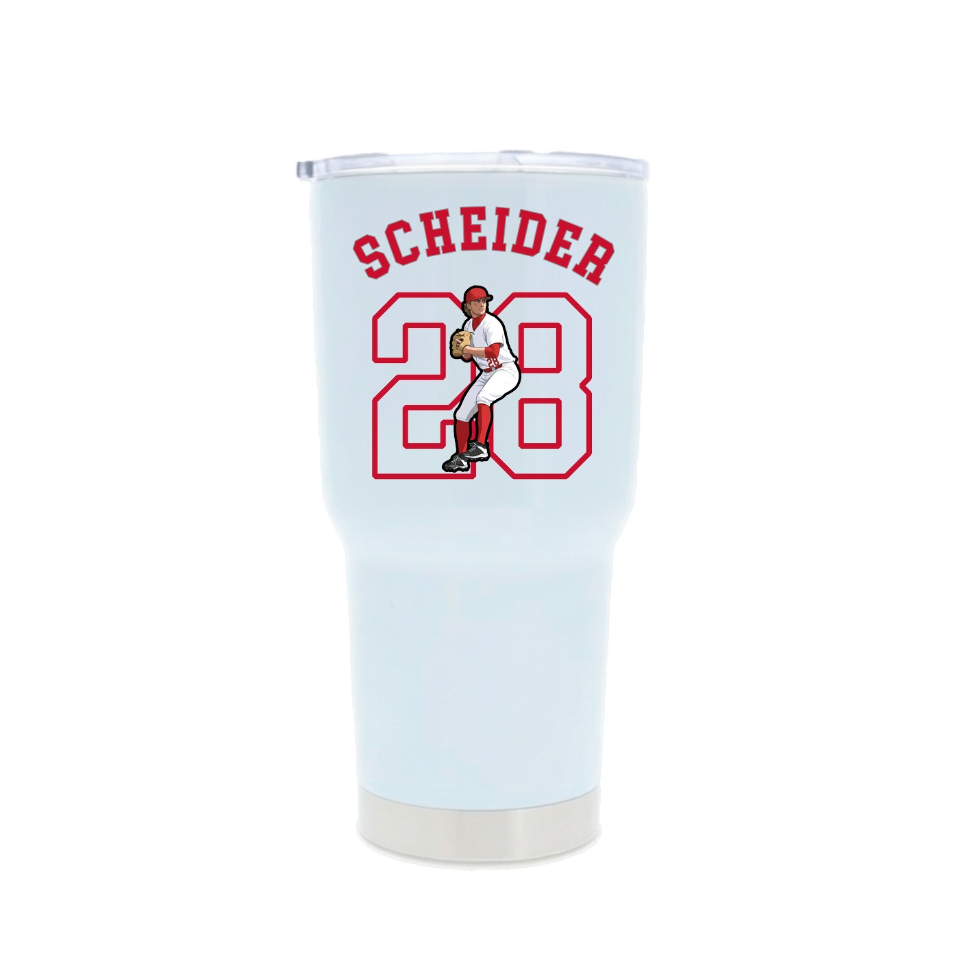 30oz Stainless Steel Tumbler — Shirsey Arch in White