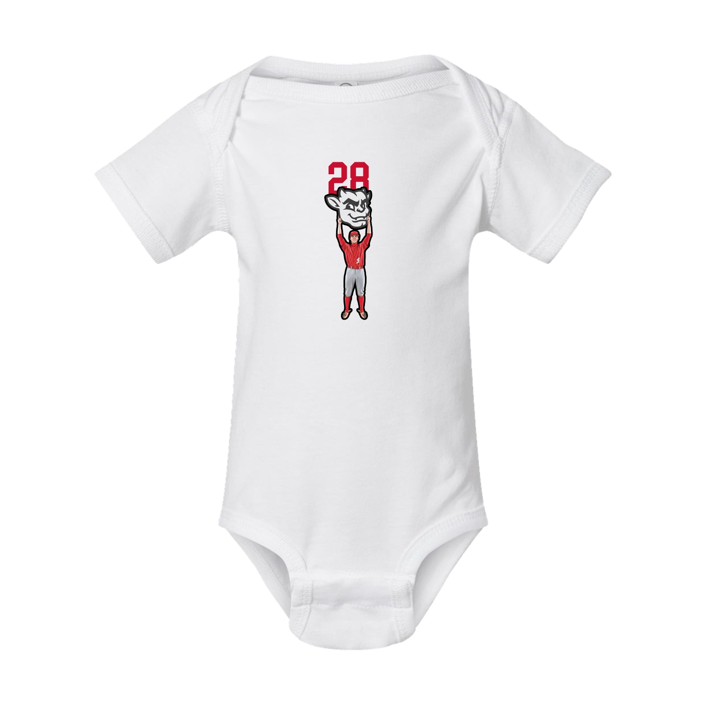 Baby Onesie — Number Top in White