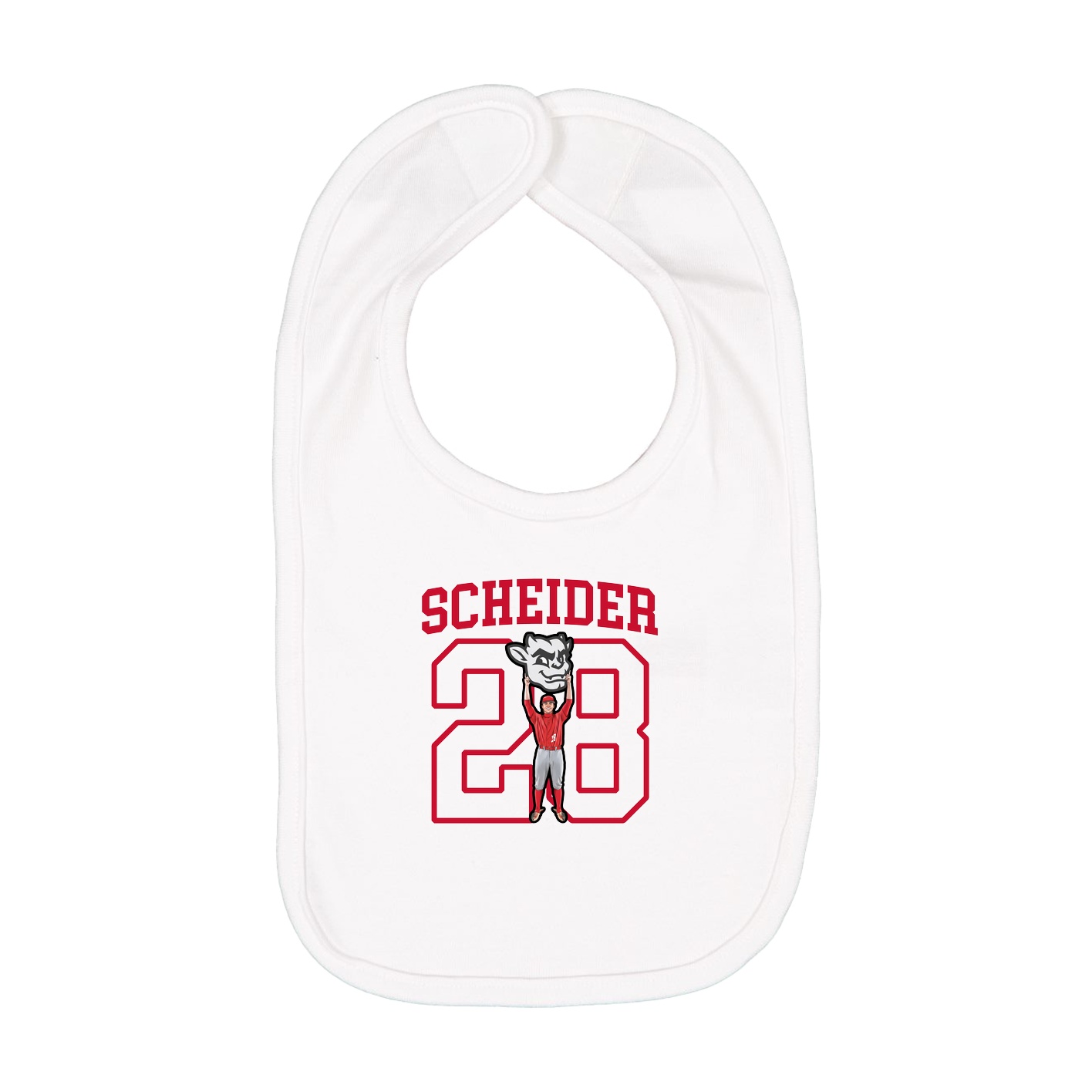 Infant Bib — Shirsey in White