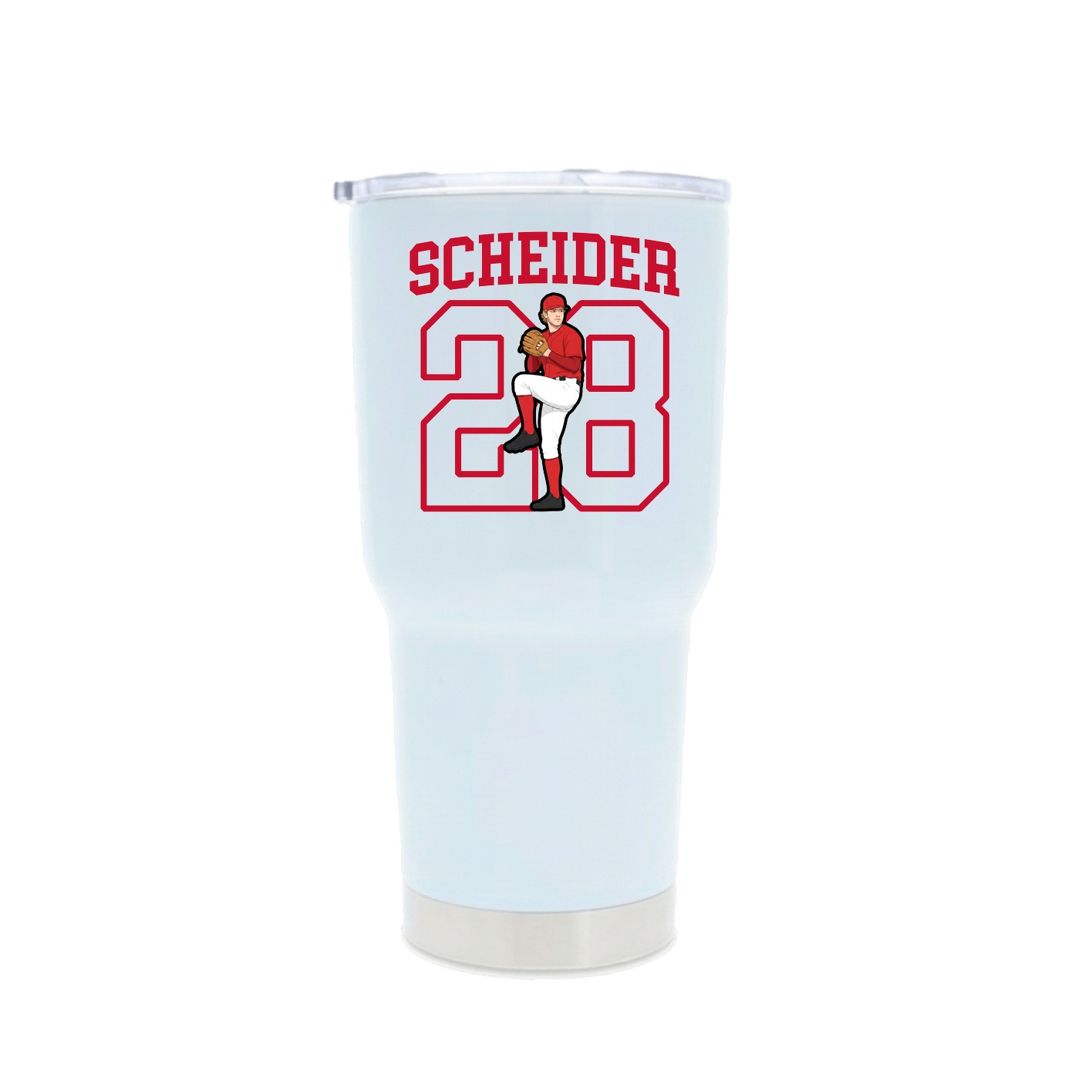 30oz Stainless Steel Tumbler — Shirsey in White