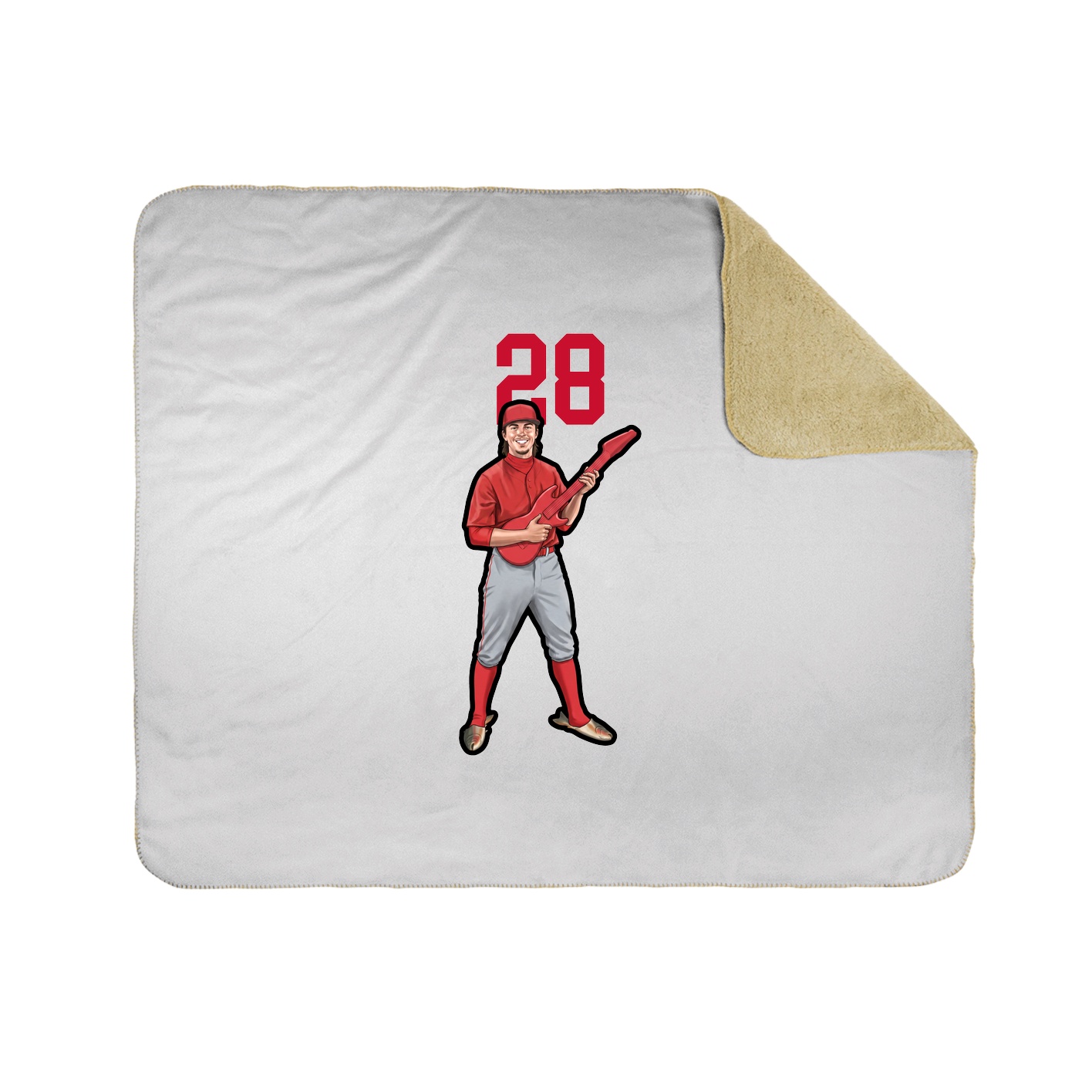 Throw Blanket — Number Top in White