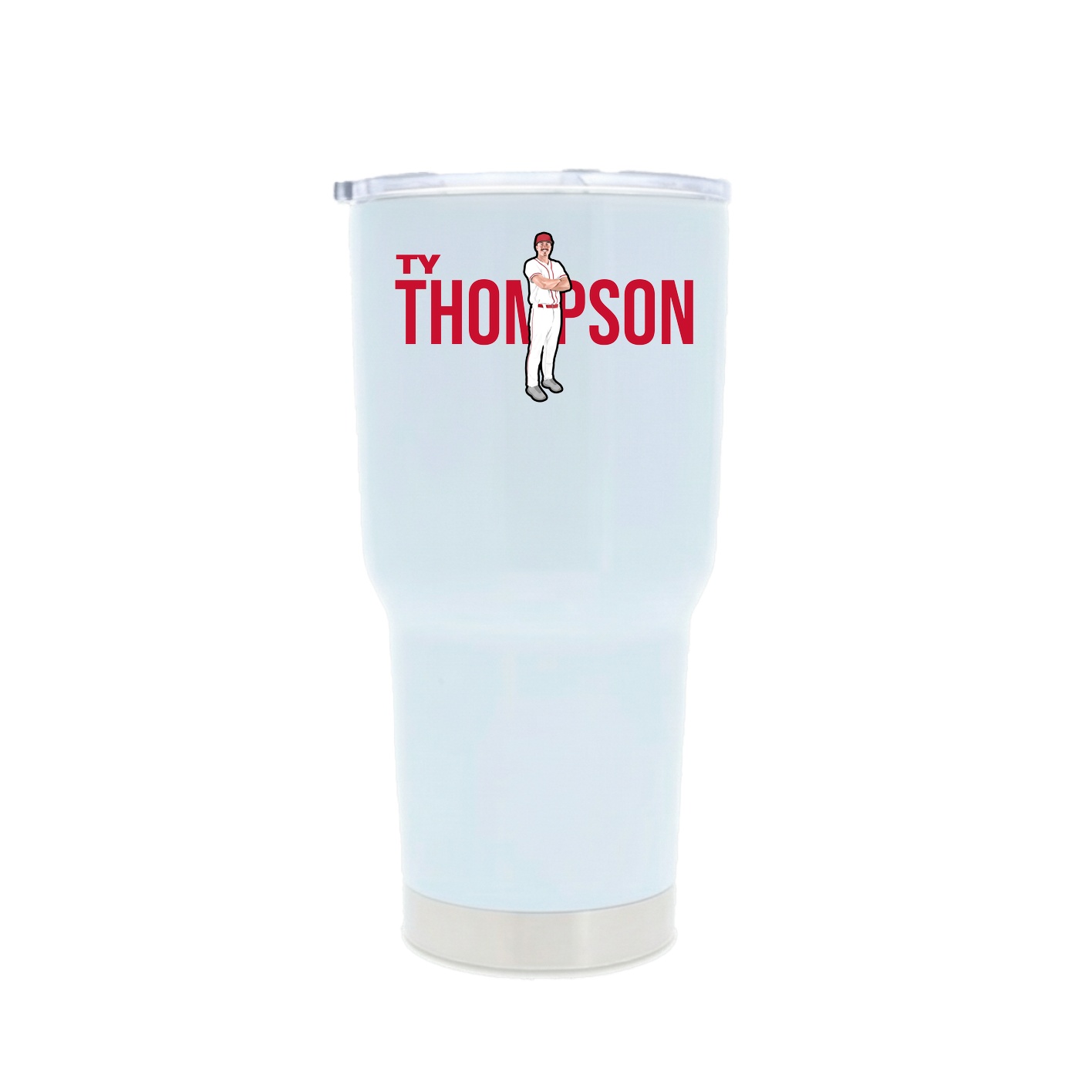 30oz Stainless Steel Tumbler — Player Name in White