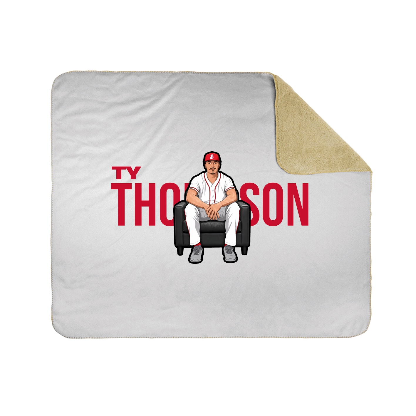 Throw Blanket — Player Name in White