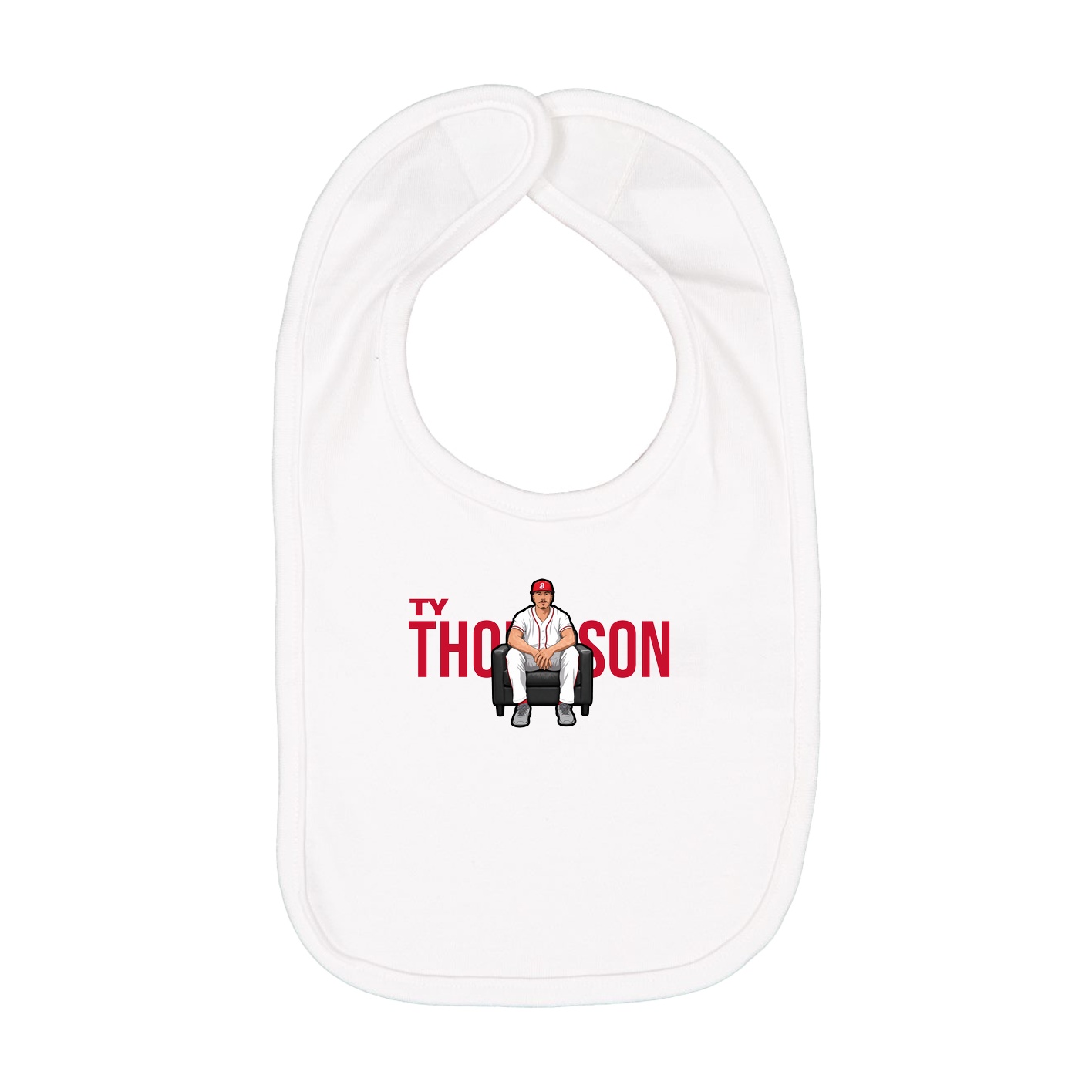 Infant Bib — Player Name in White
