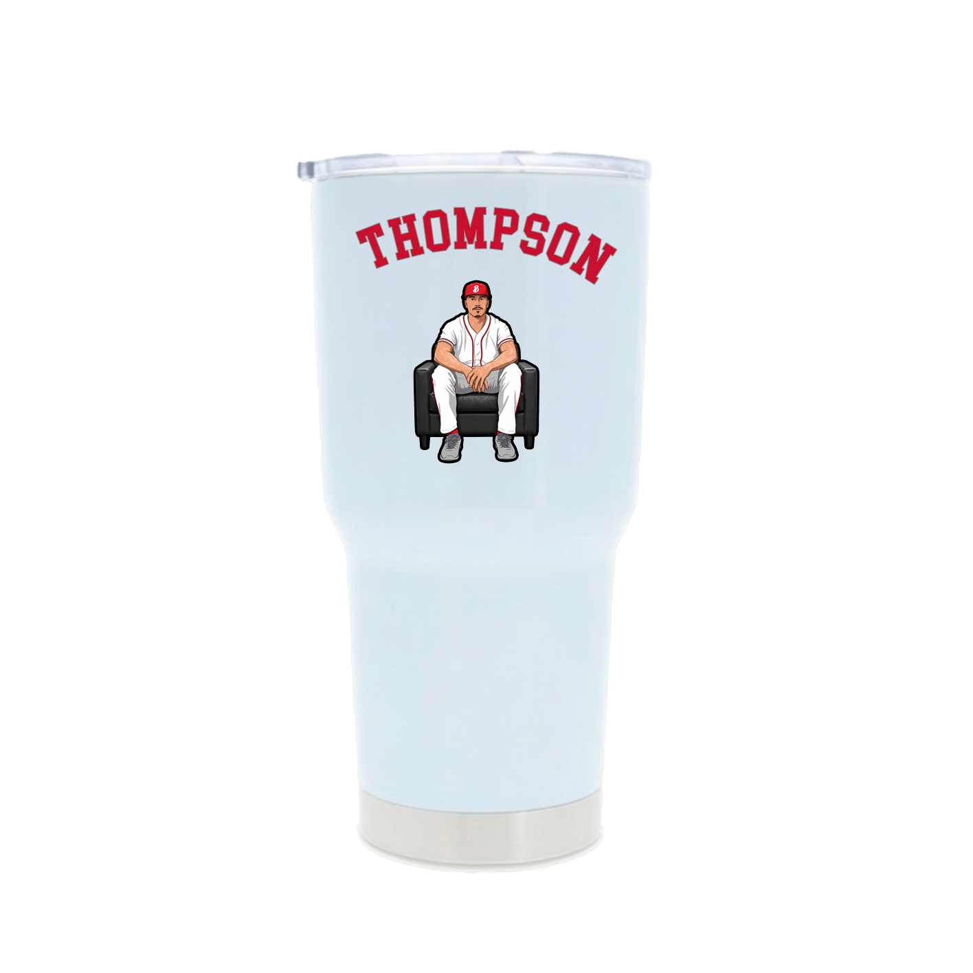 30oz Stainless Steel Tumbler — Shirsey Arch in White