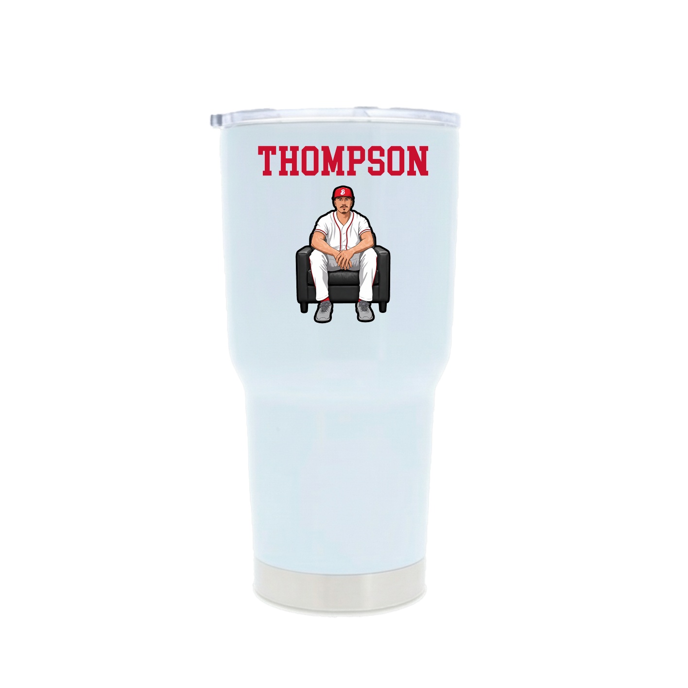 30oz Stainless Steel Tumbler — Shirsey in White