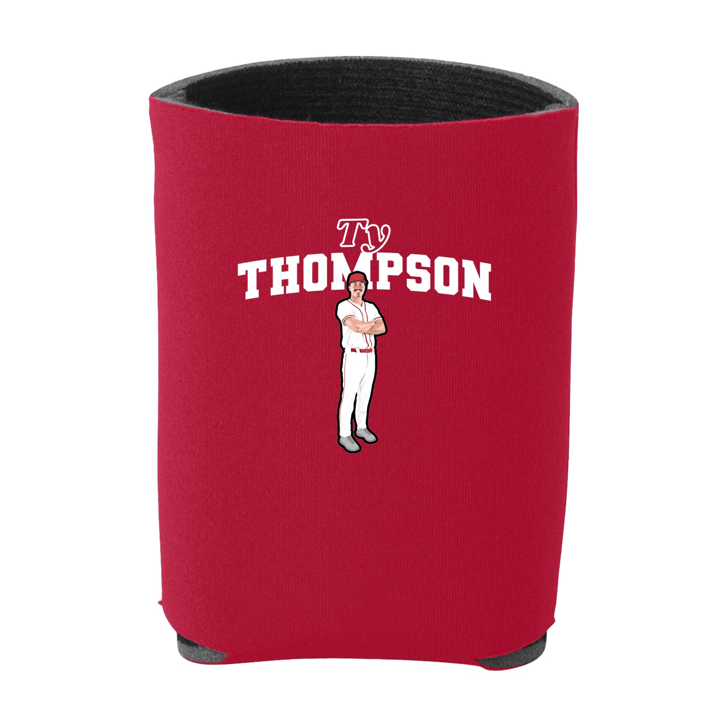 Can Holder — Name Arch in Red