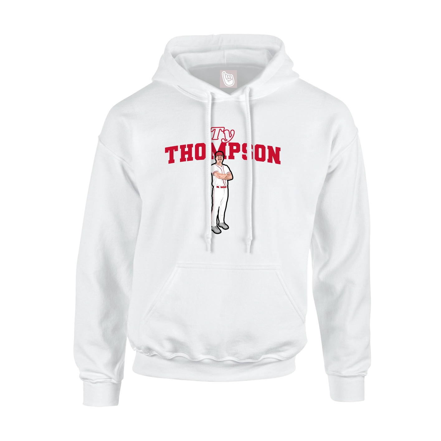 Hoodie — Name Arch in White