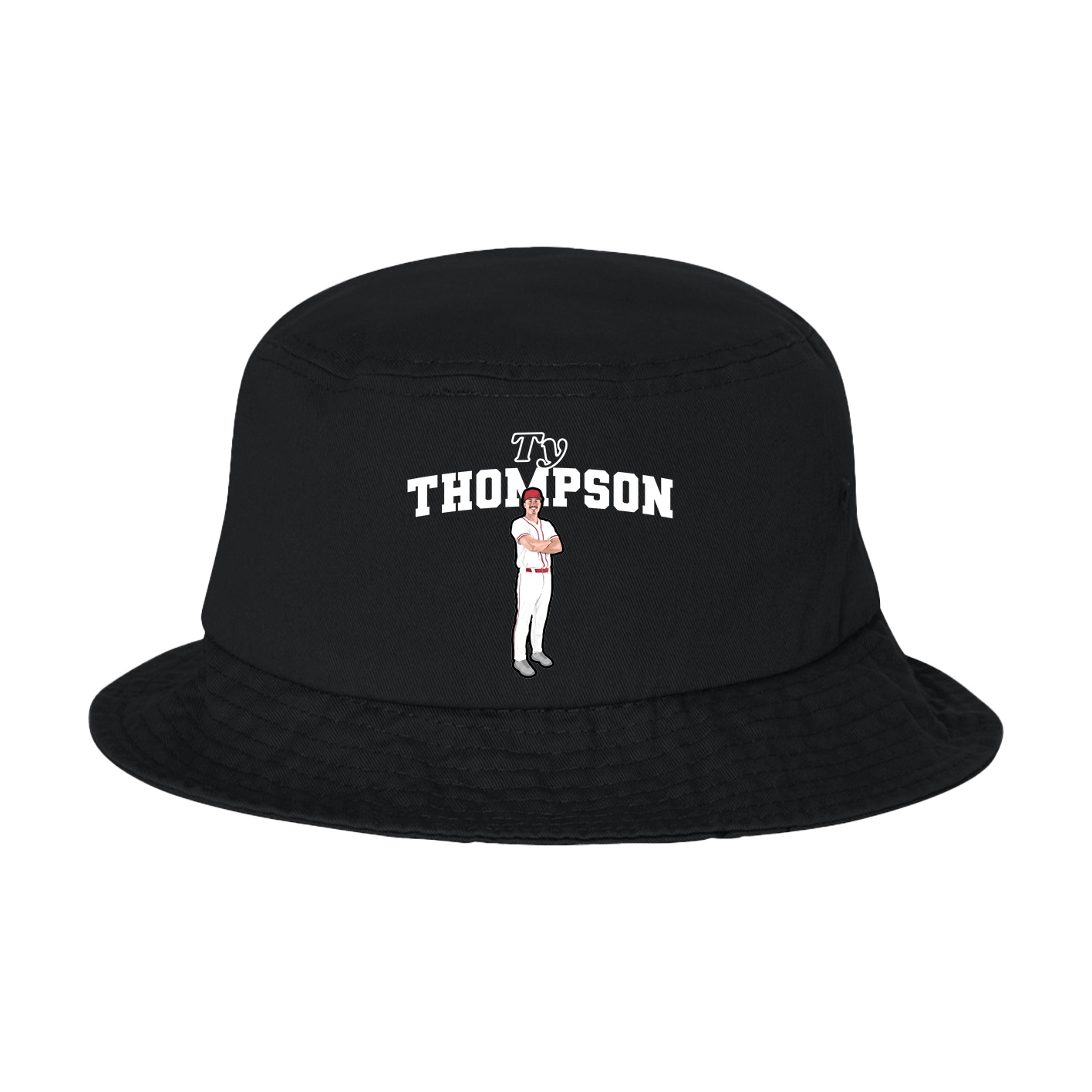 Bucket Cap — Name Arch in Black