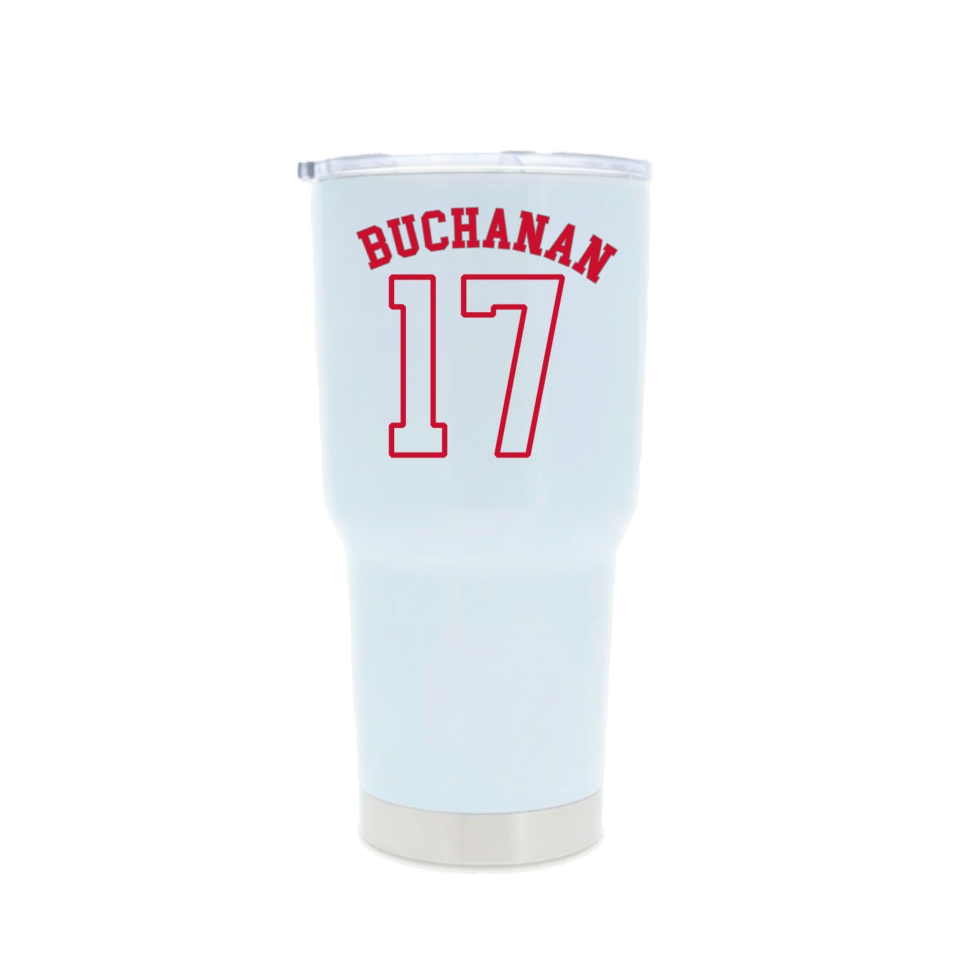 30oz Stainless Steel Tumbler — Shirsey Arch in White