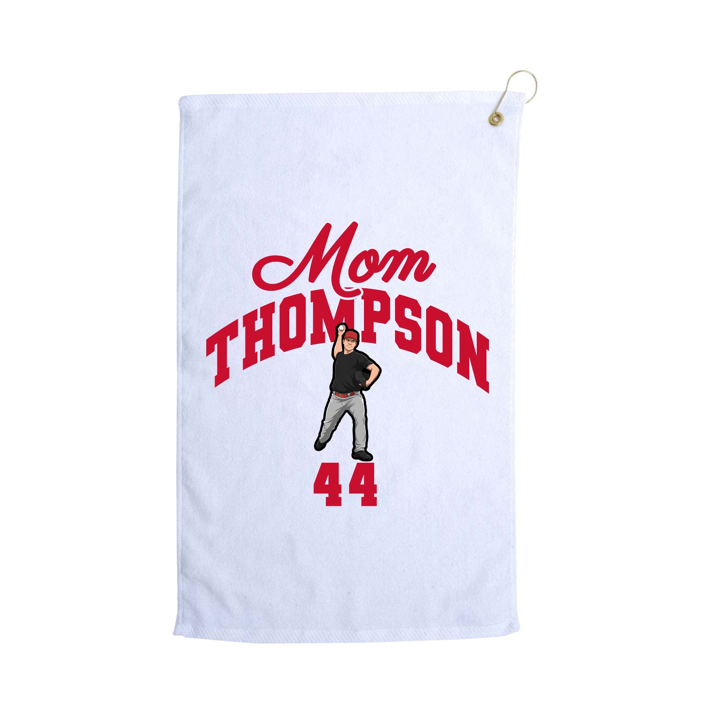 Golf Towel — Mothers Day Arch in White
