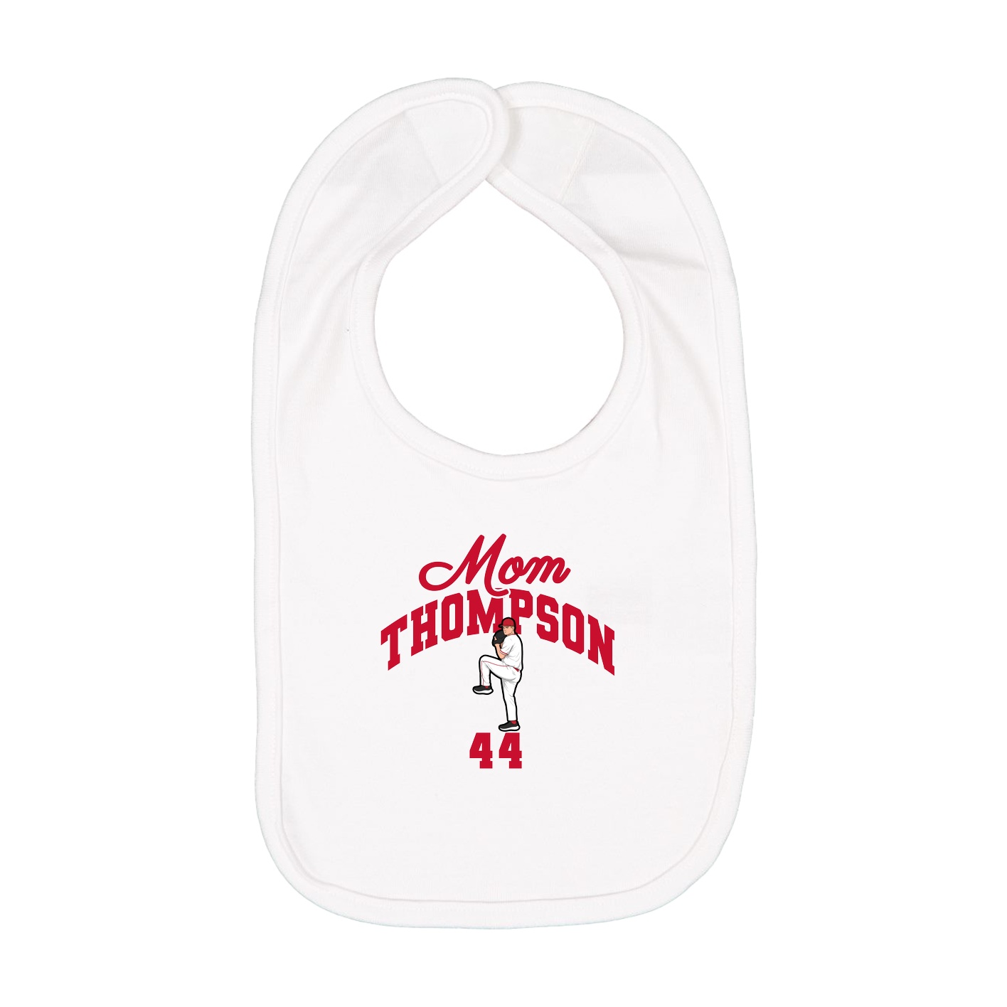 Infant Bib — Mothers Day Arch in White