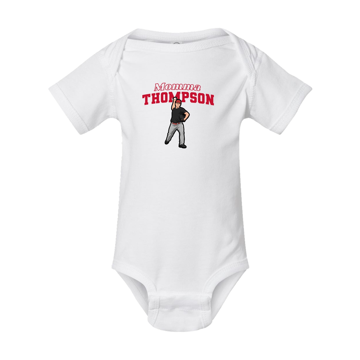Baby Onesie — Mothers Day Block in White