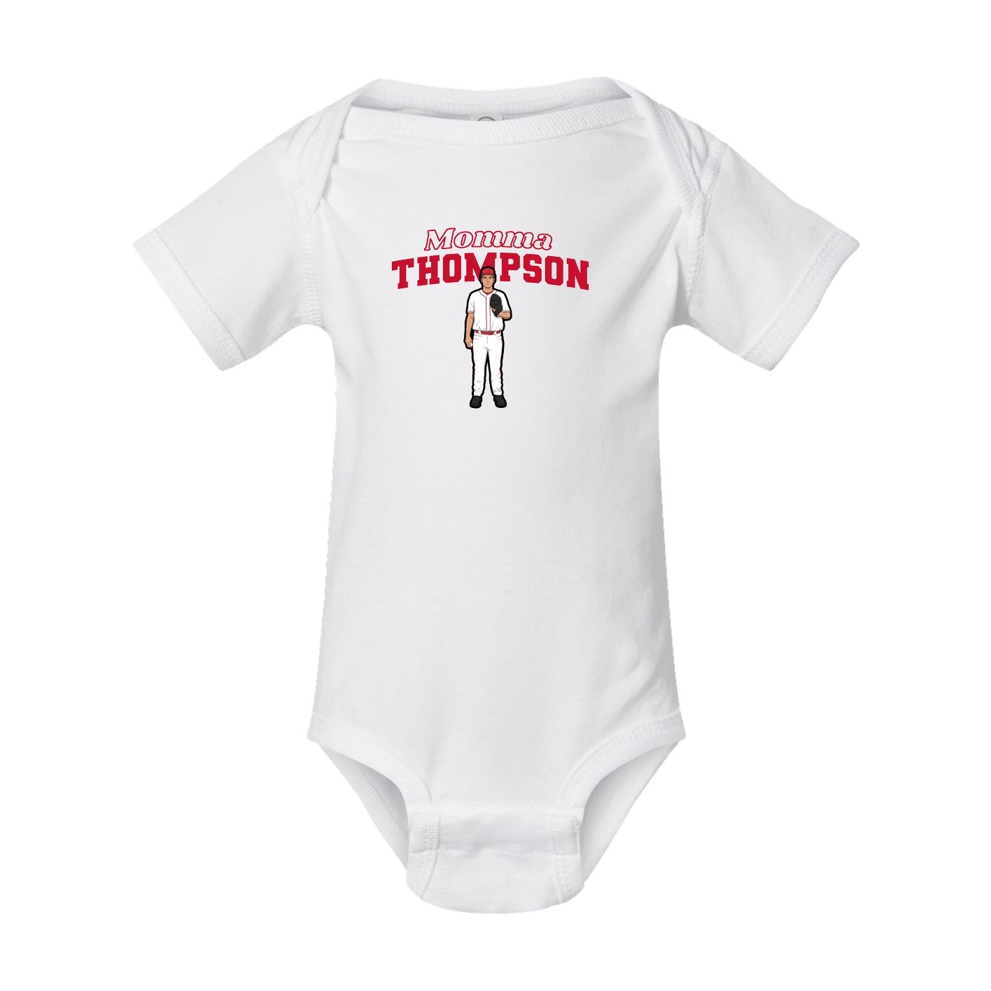 Baby Onesie — Mothers Day Block in White