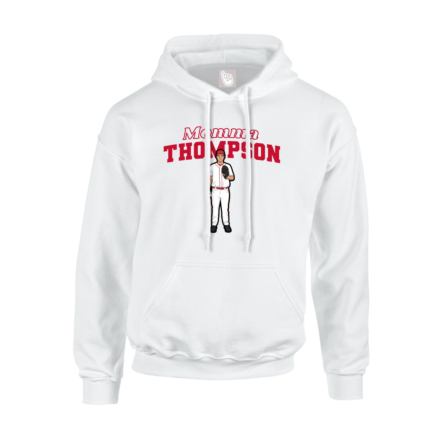 Youth Hoodie — Mothers Day Block in White