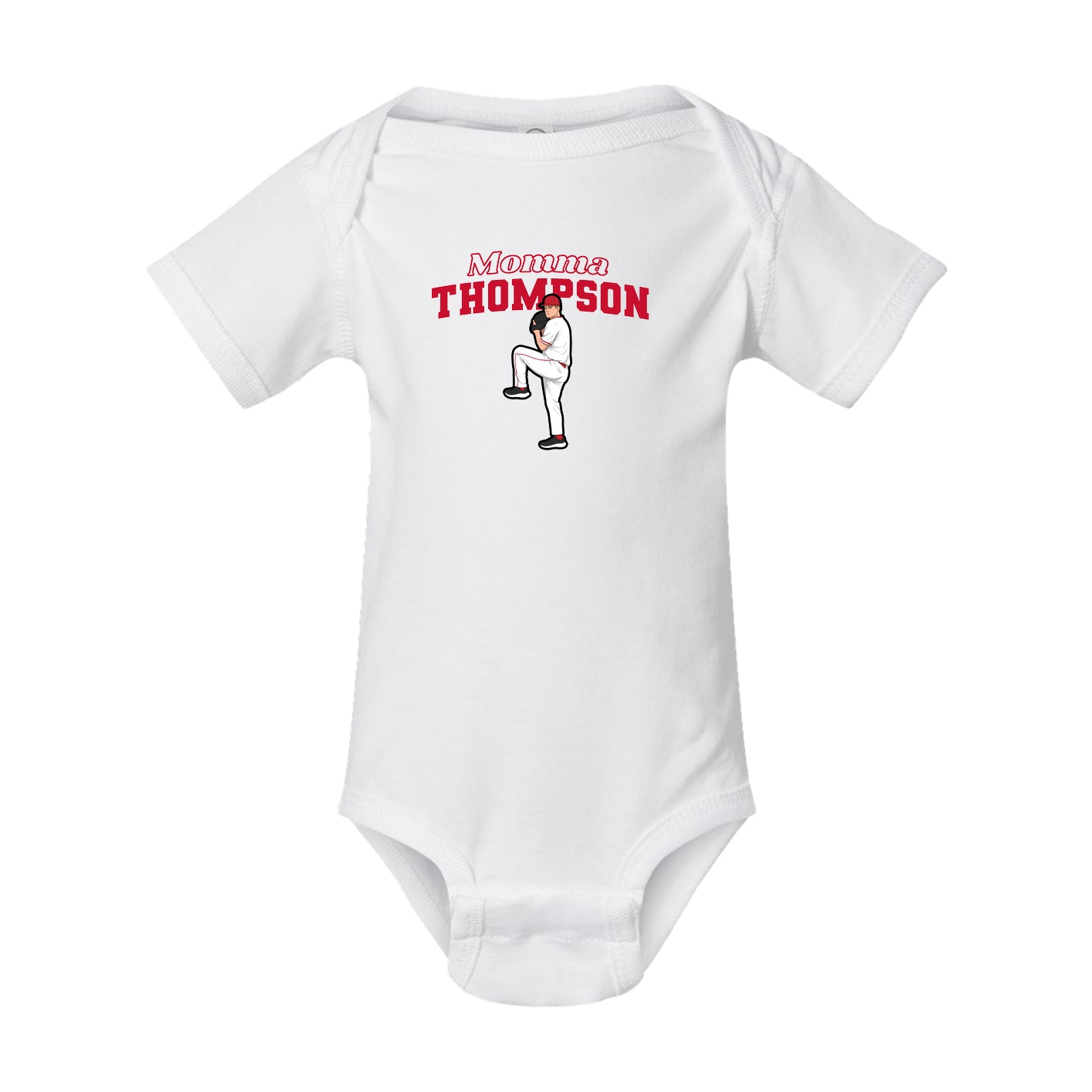 Baby Onesie — Mothers Day Block in White