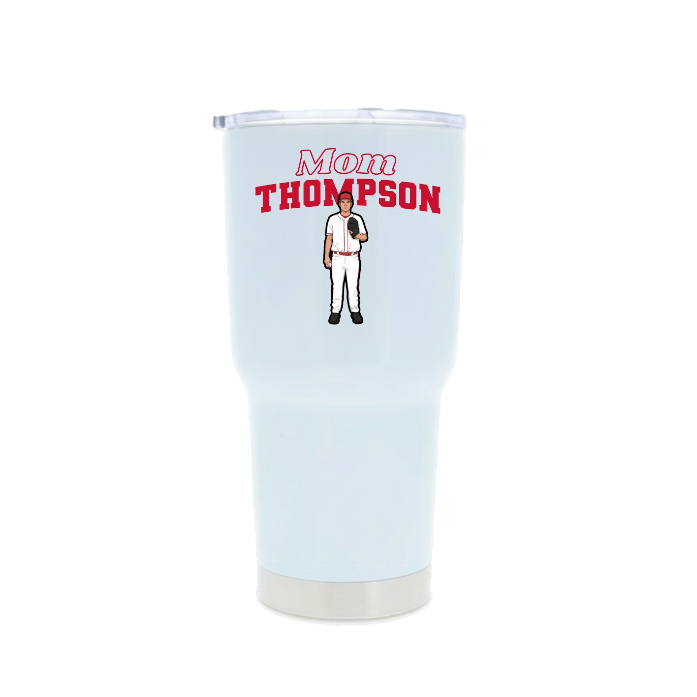 30oz Stainless Steel Tumbler — Mothers Day Block in White