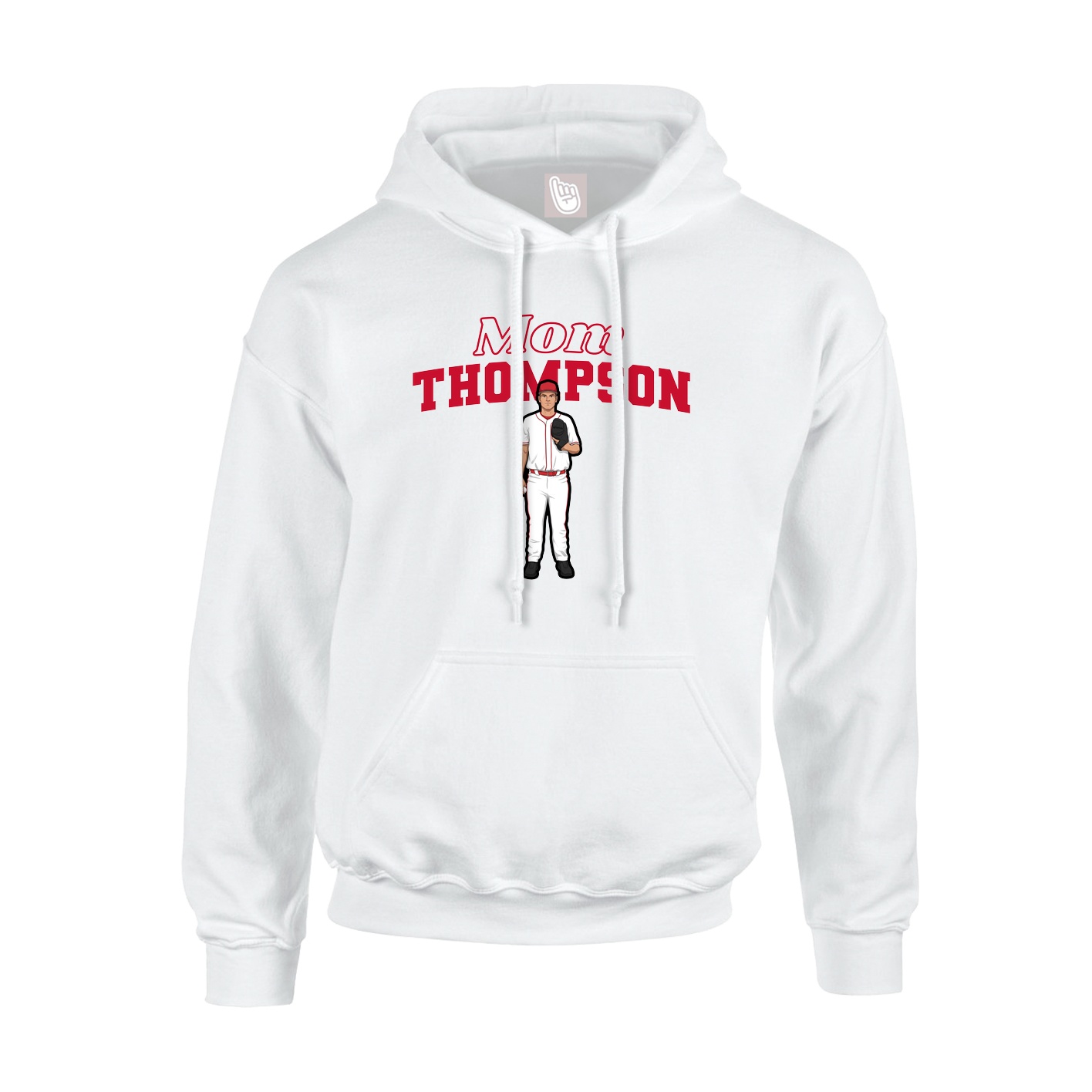 Youth Hoodie — Mothers Day Block in White
