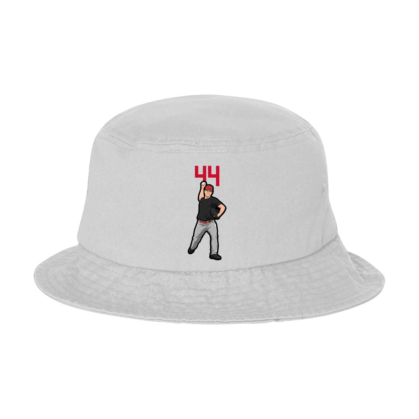 Bucket Cap — Number Top in White