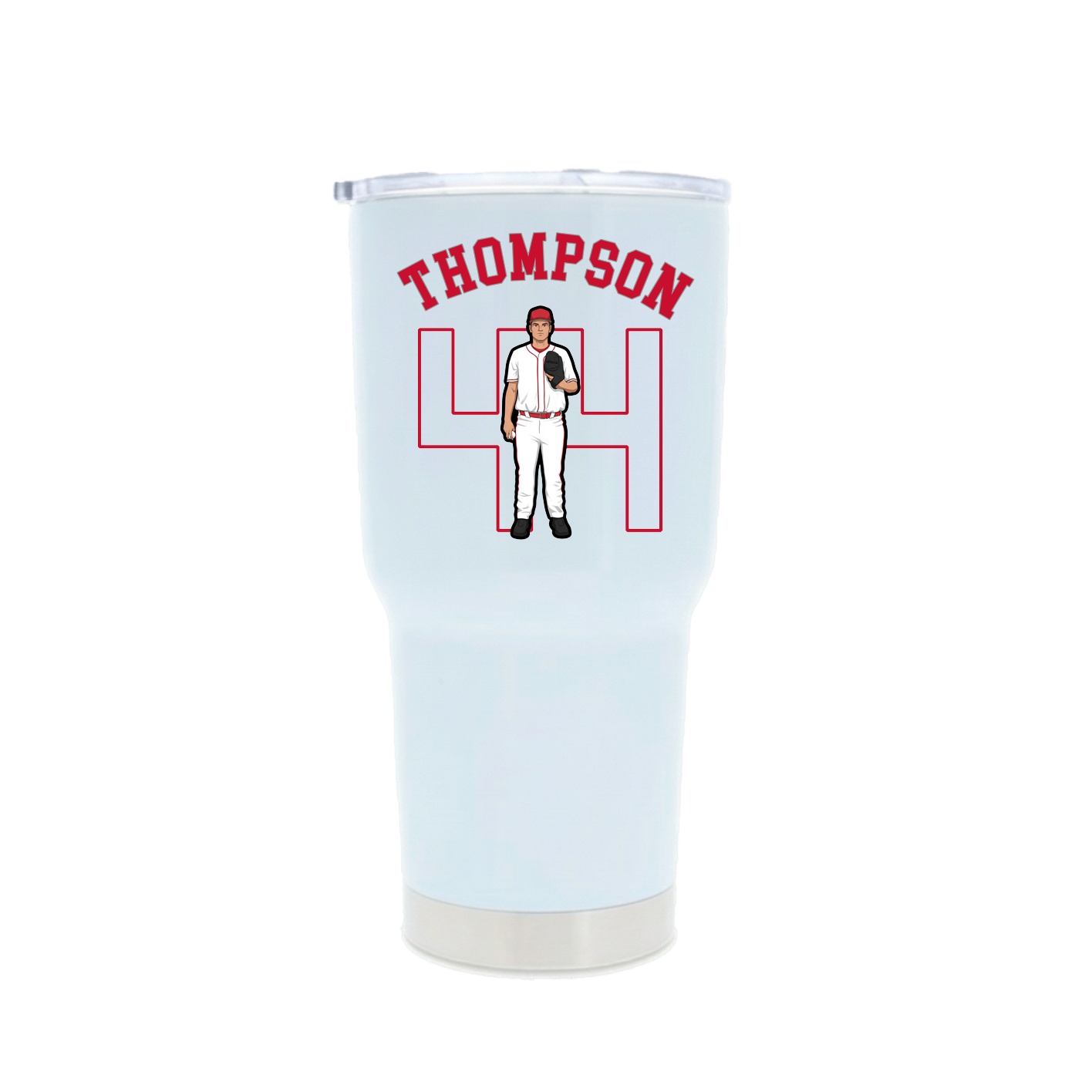 30oz Stainless Steel Tumbler — Shirsey Arch in White