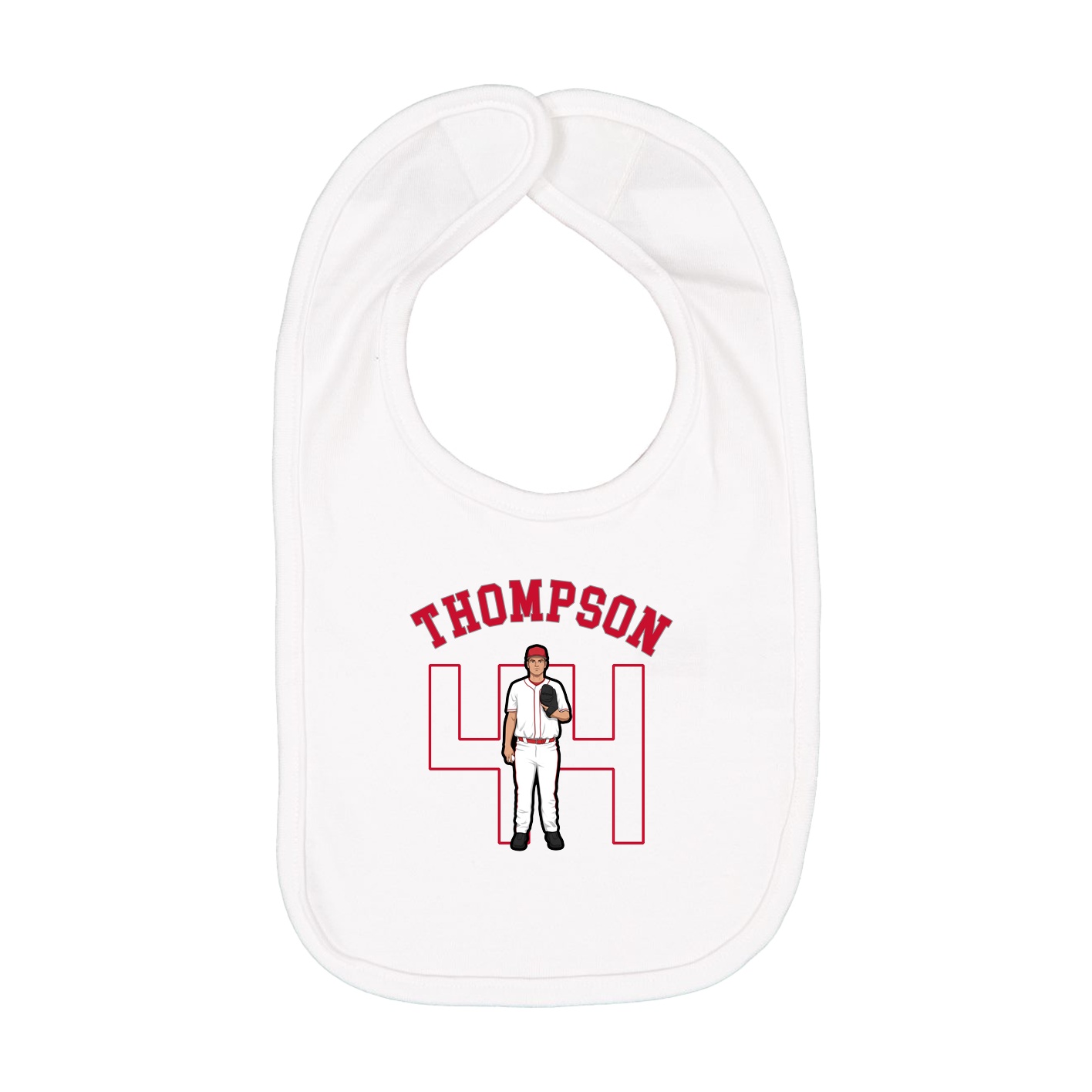 Infant Bib — Shirsey Arch in White