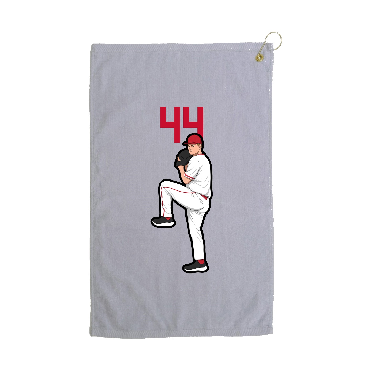 Golf Towel — Number Top in Grey
