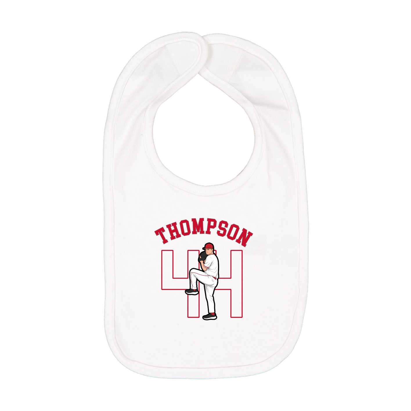 Infant Bib — Shirsey Arch in White