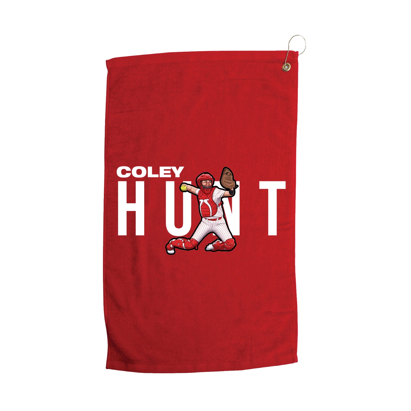 Golf Towel — Player Name in Red