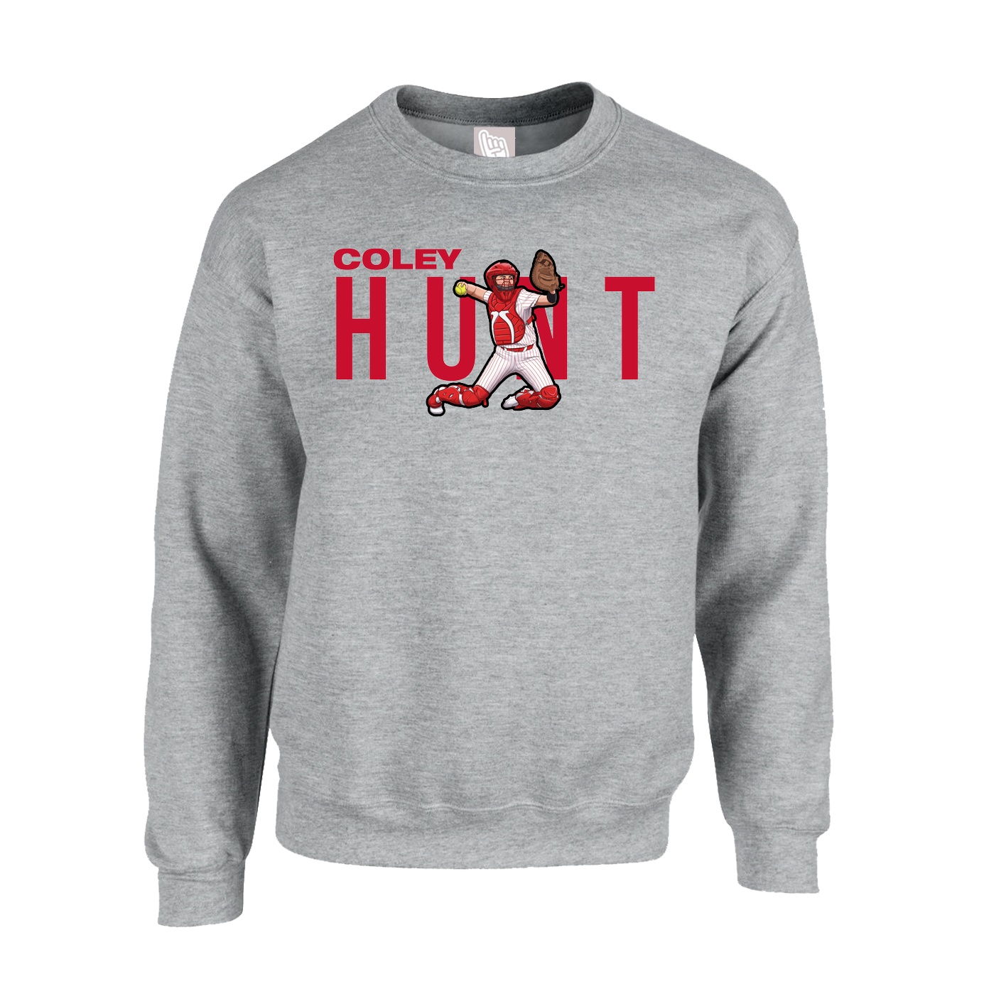 Fleece Crew — Player Name in Grey