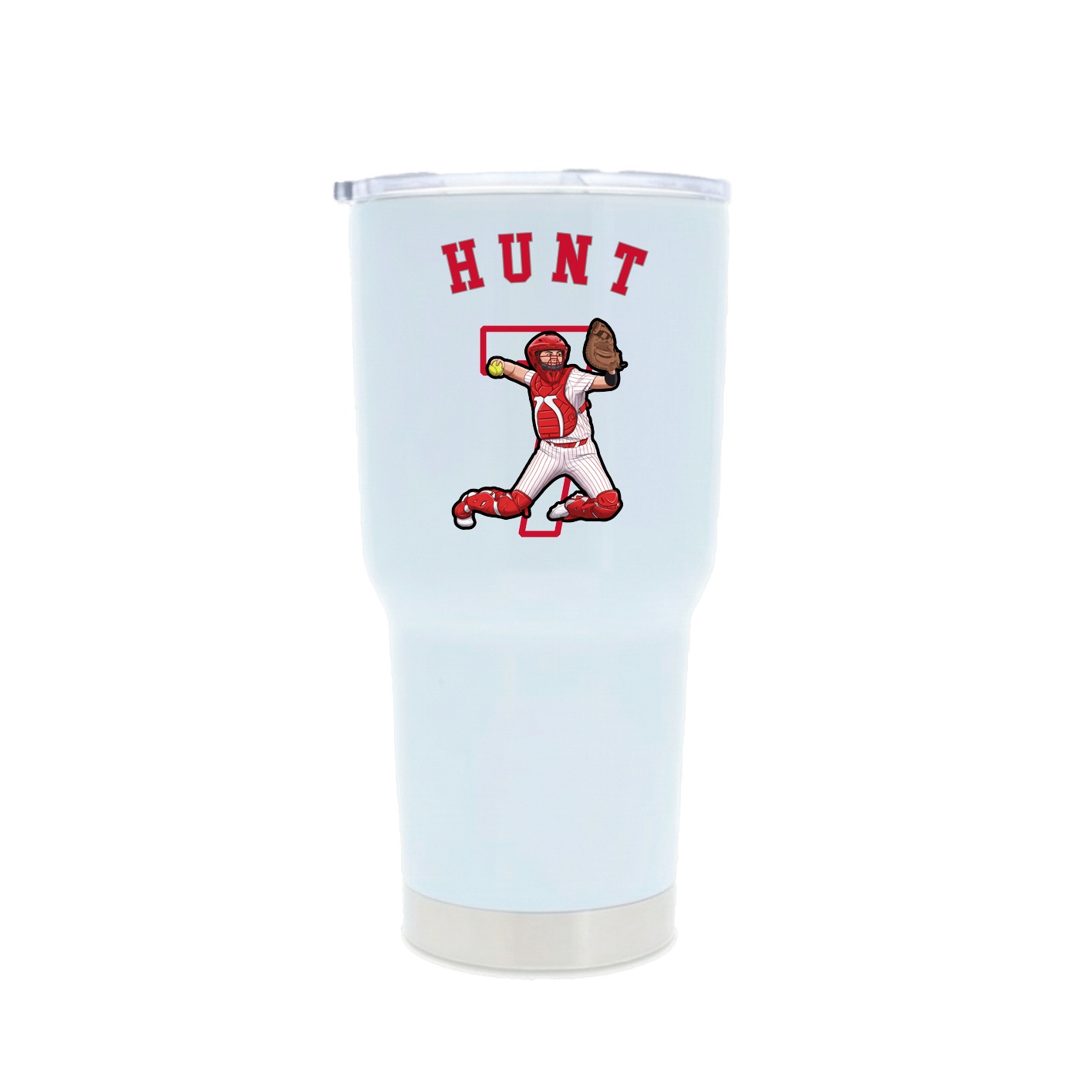 30oz Stainless Steel Tumbler — Shirsey Arch in White