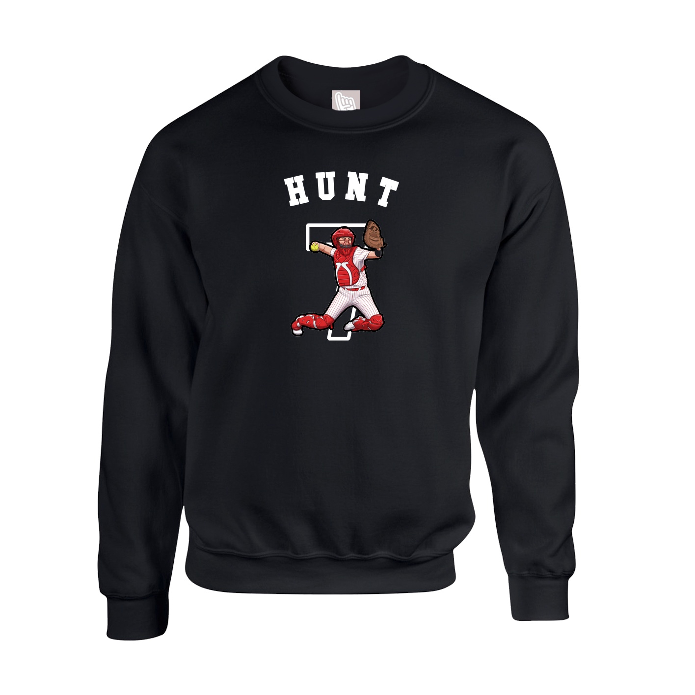 Fleece Crew — Shirsey Arch in Black