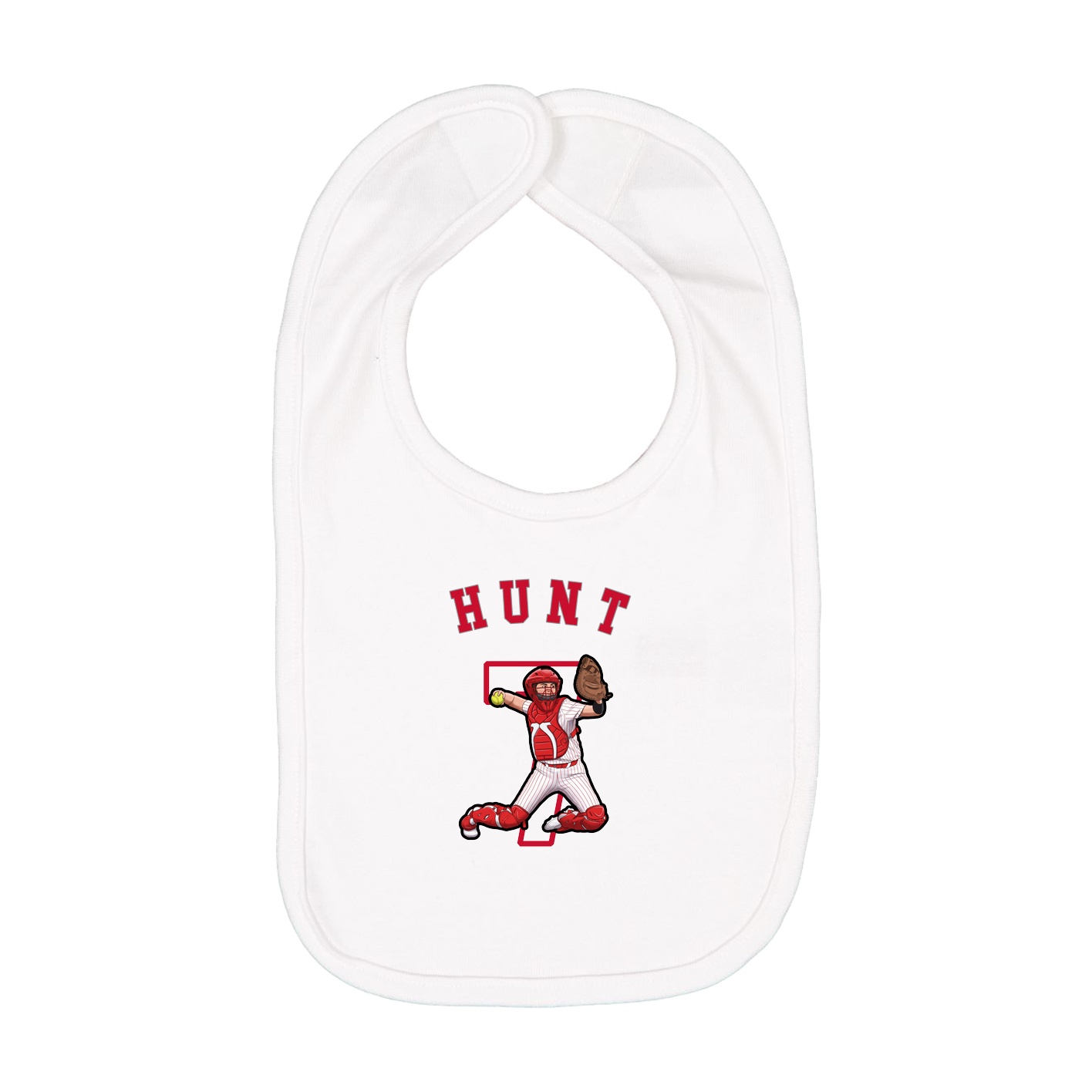Infant Bib — Shirsey Arch in White