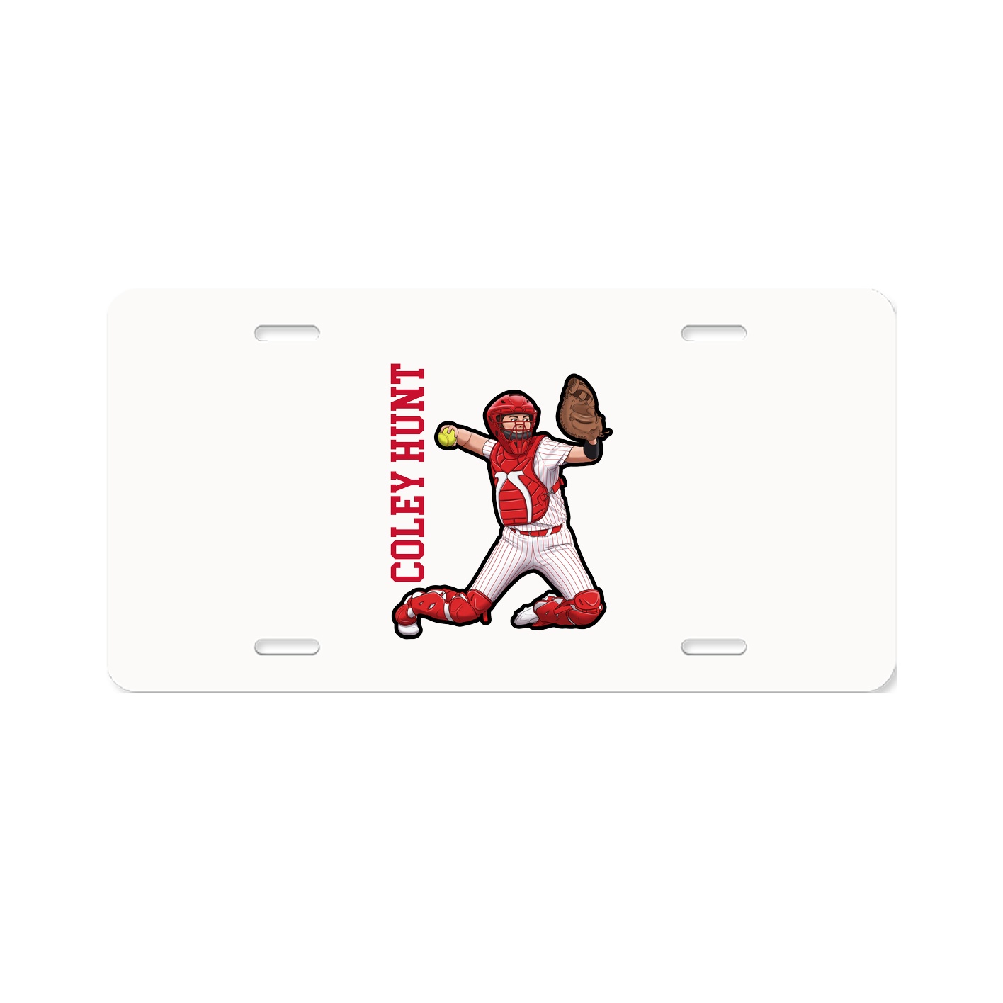 License Plate — Name Vertical in Classic