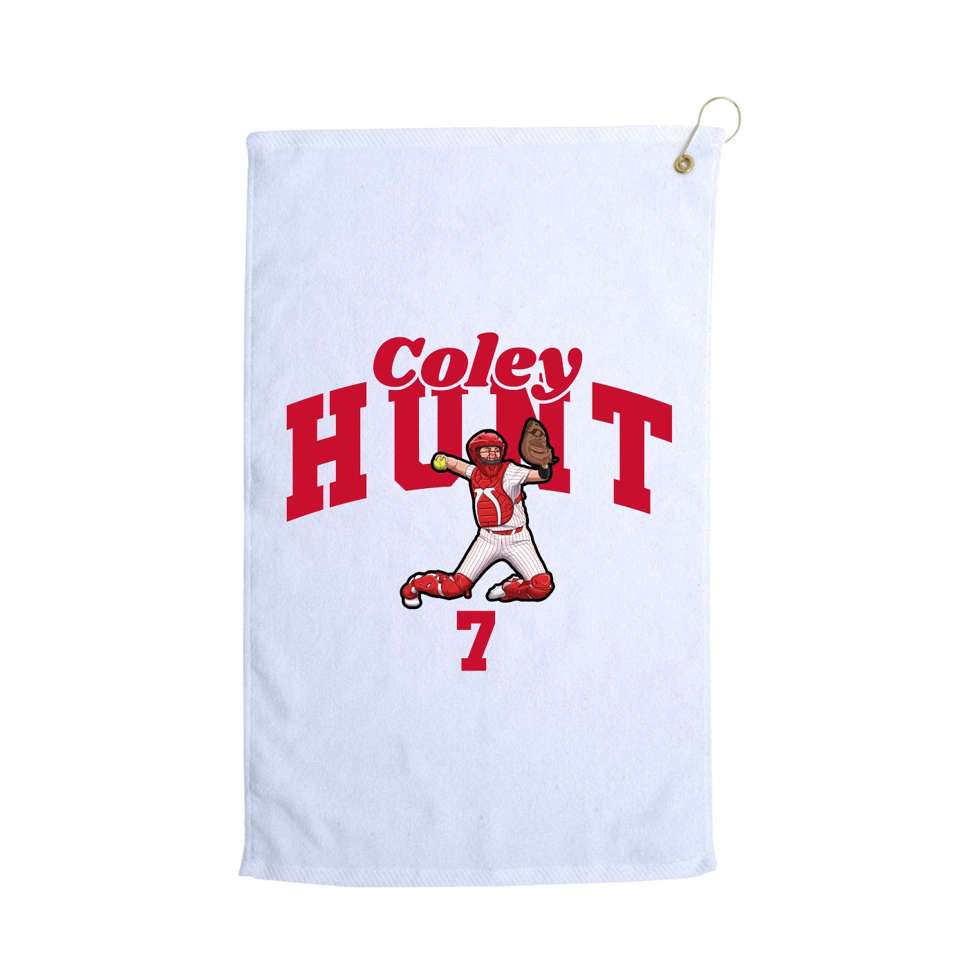 Golf Towel — Signature Arch in White
