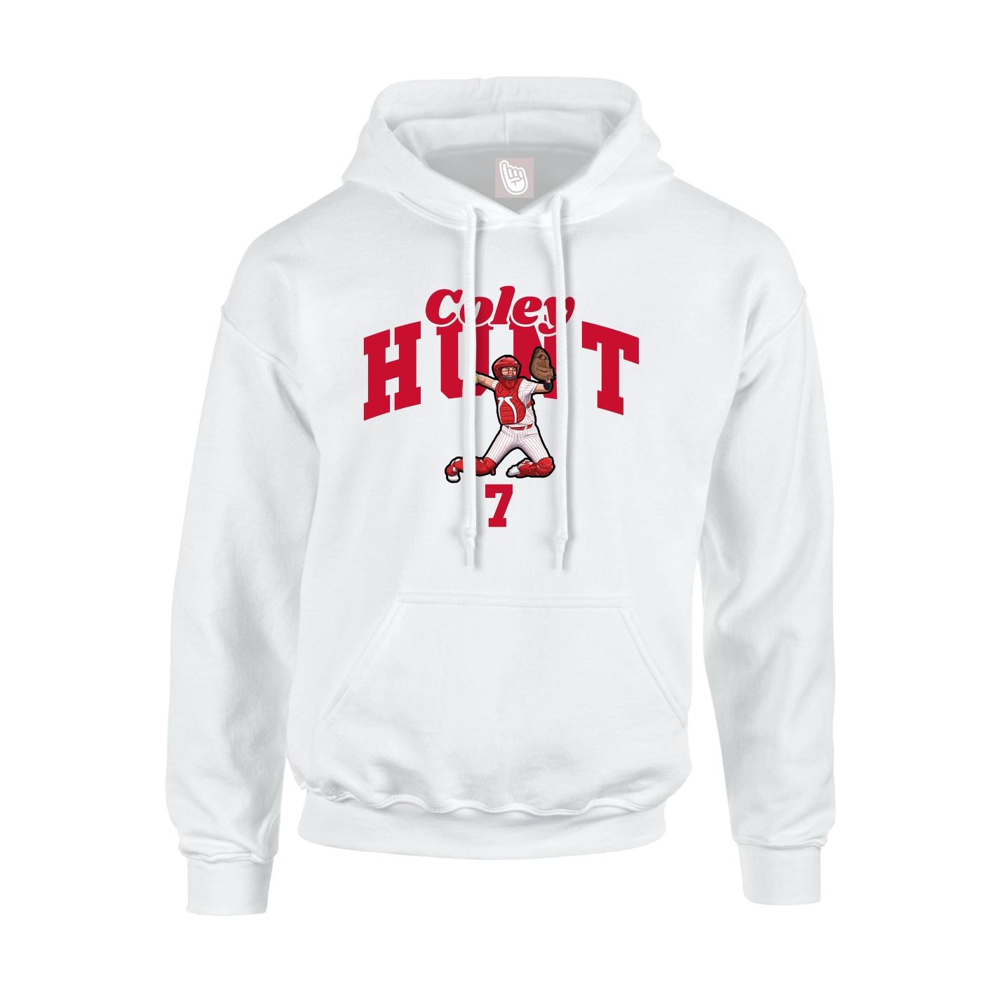 Hoodie — Signature Arch in White